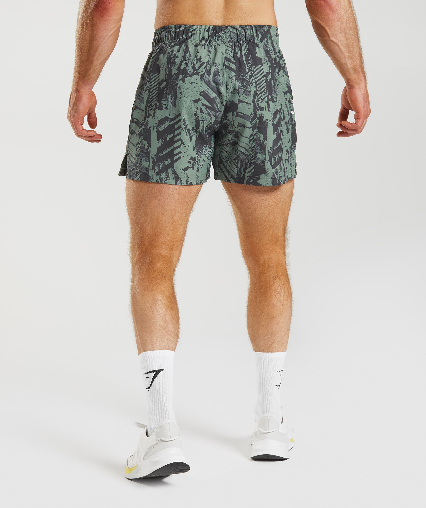 Sport 5" Shorts in Willow Green Print