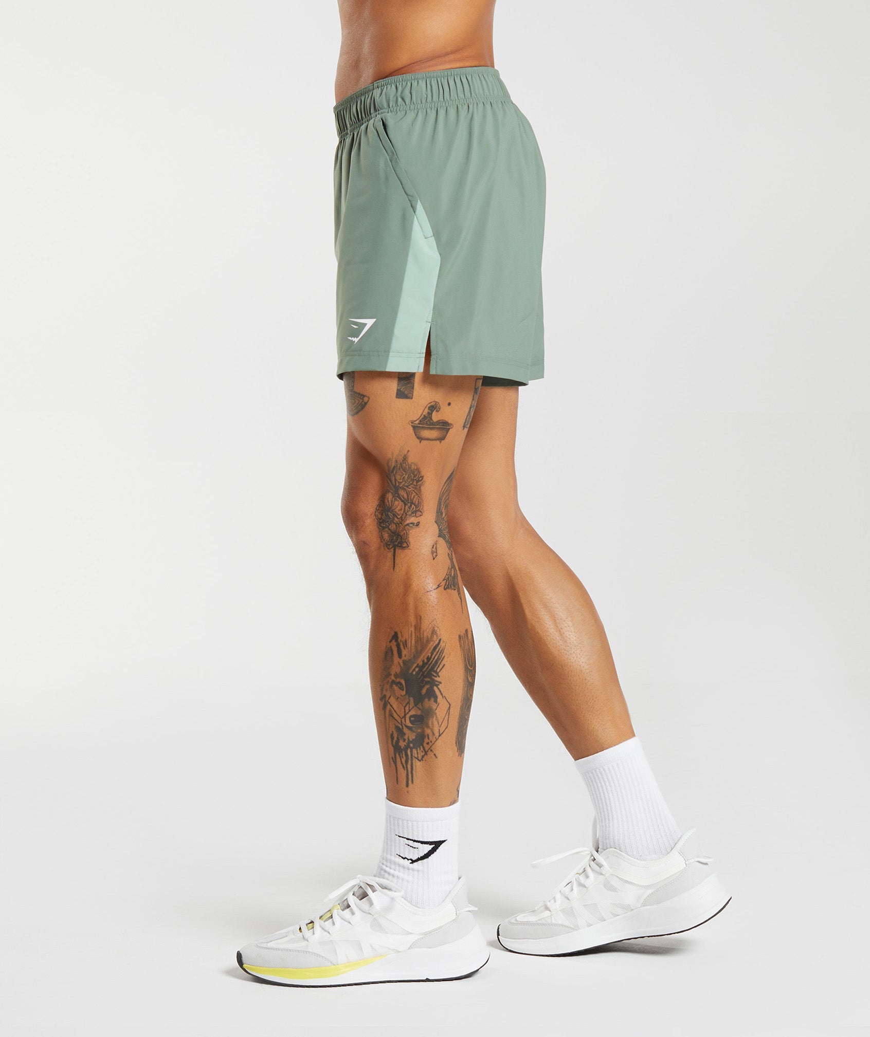 Sport 5" Shorts in Willow Green/Desert Sage Green