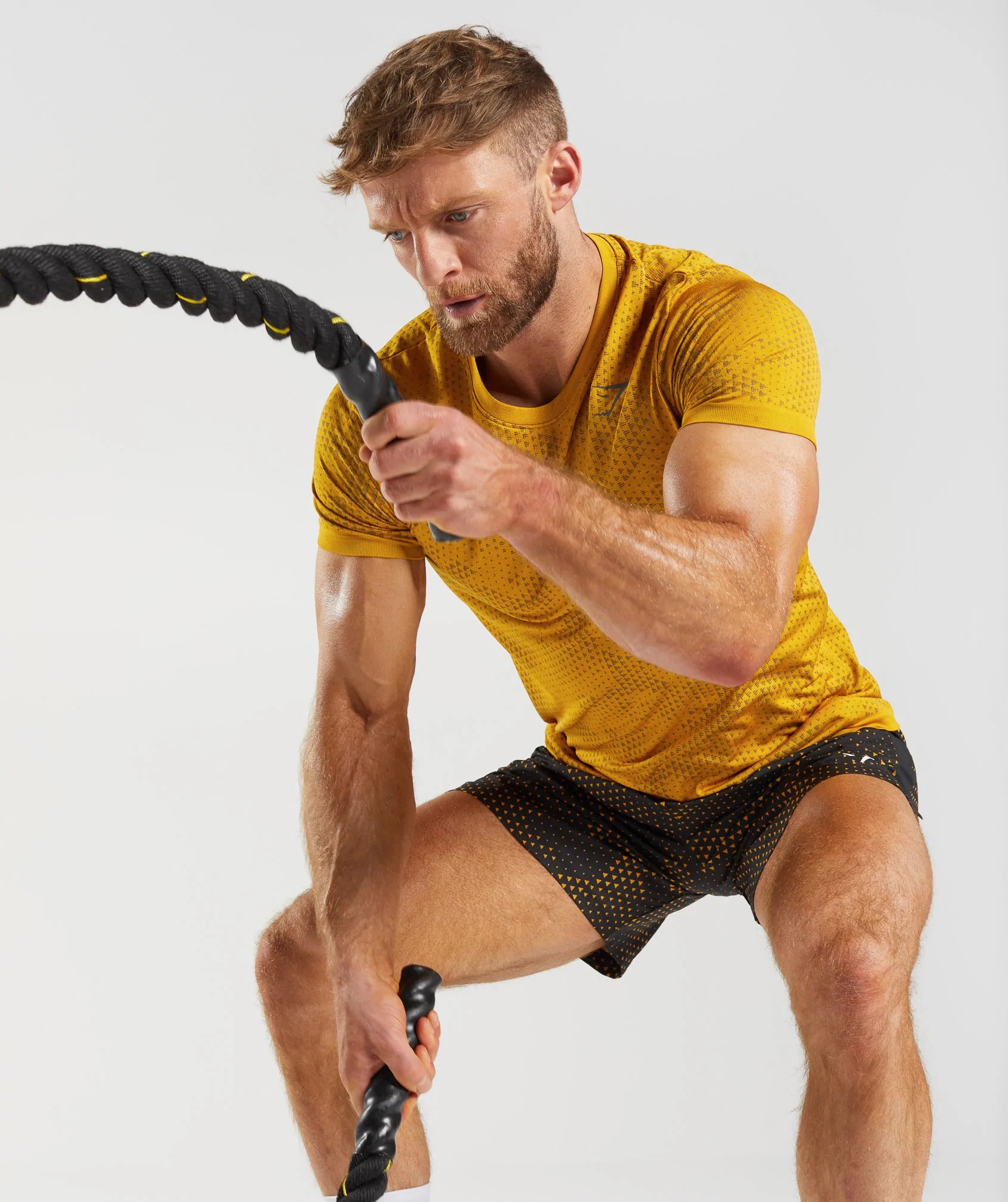 Sport Shorts in Turmeric Yellow Print - view 4