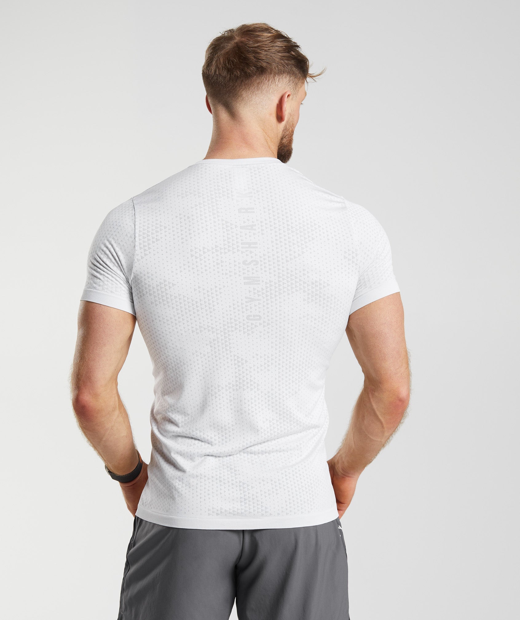 Gymshark Elite Seamless T-Shirt - Pitch Grey/Light Grey