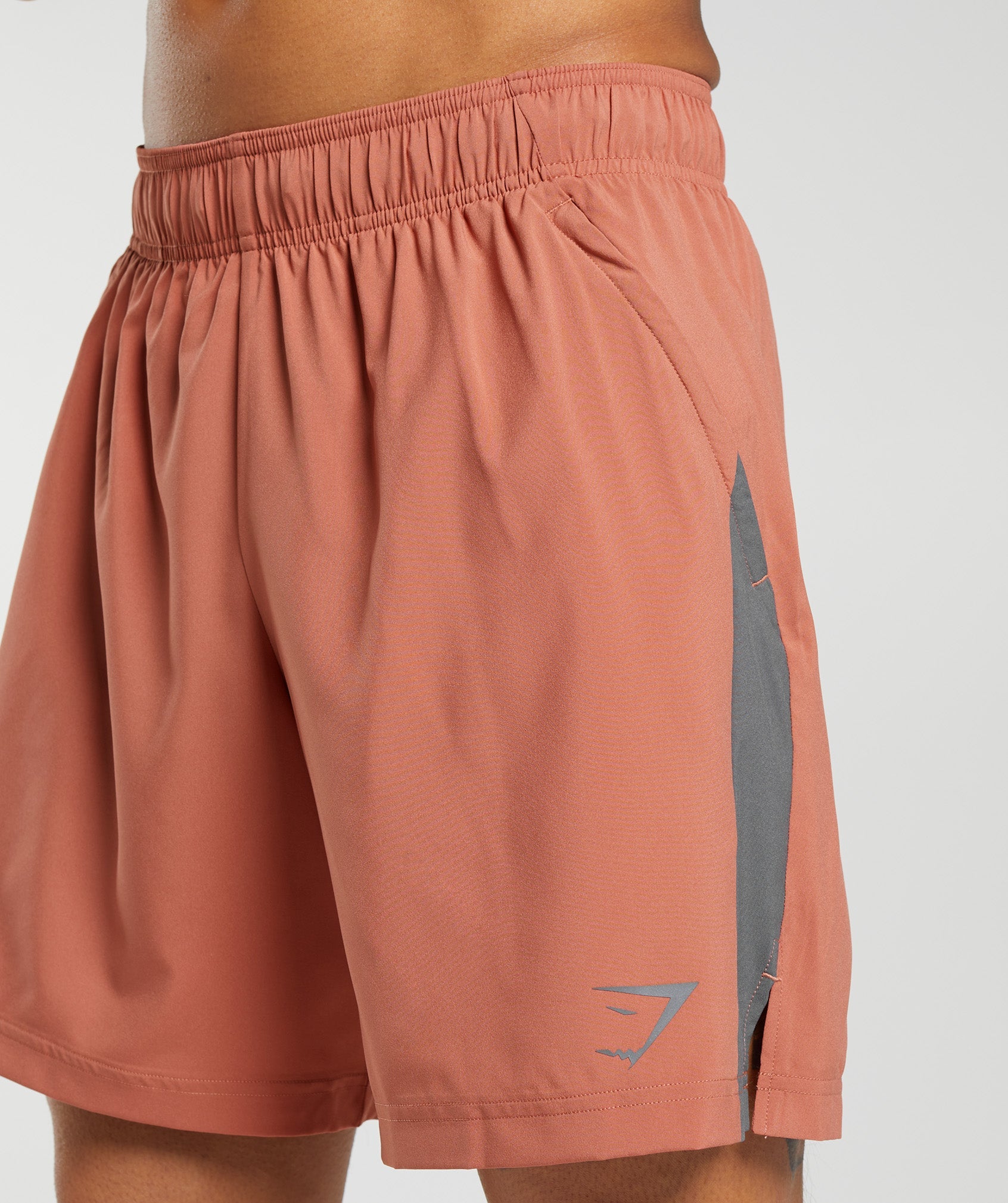 Sport Shorts in Persimmon Red/Silhouette Grey - view 6