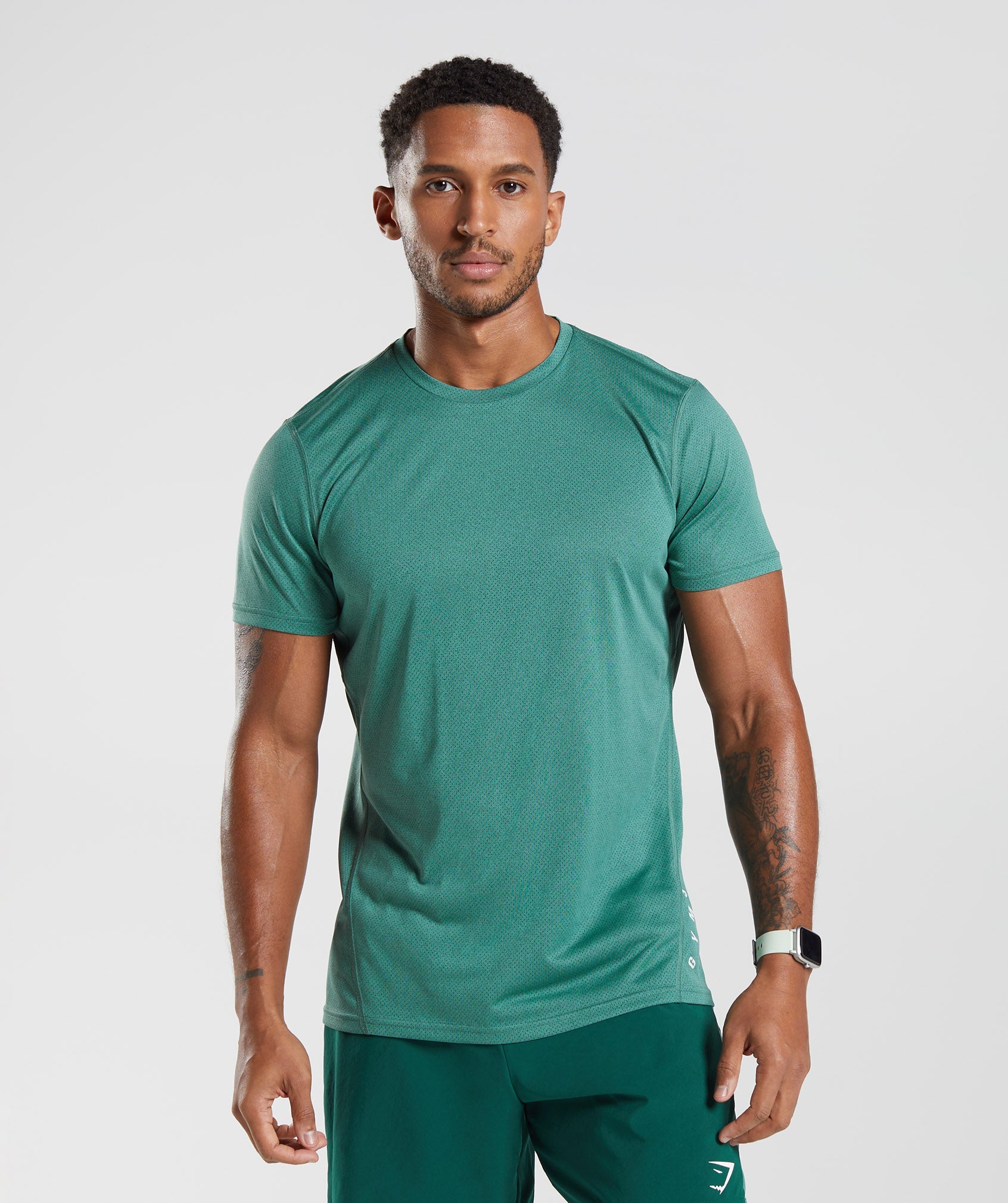 Sport T-Shirt in Hoya Green/Black Marl