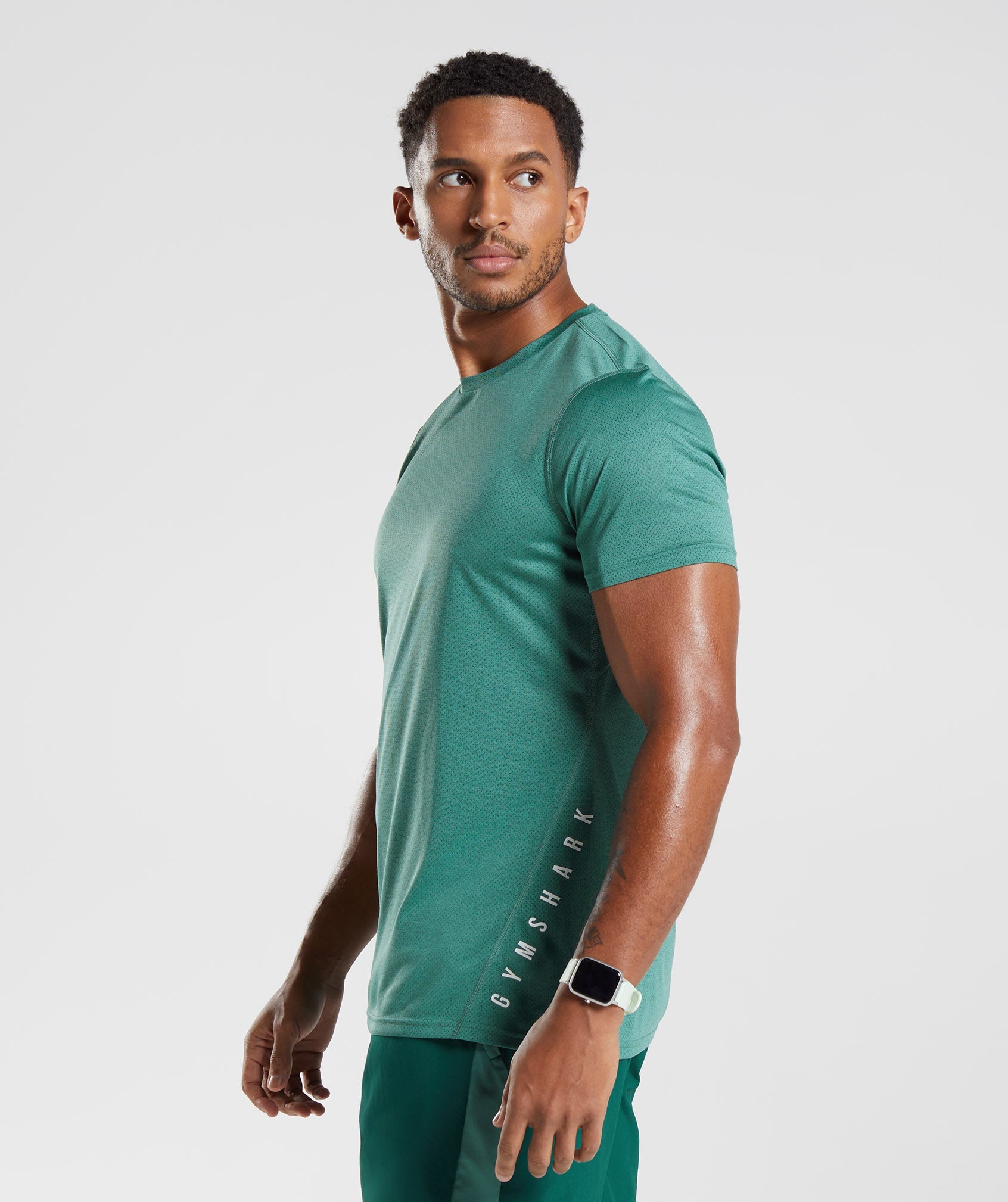 Sport T-Shirt in Hoya Green/Black Marl