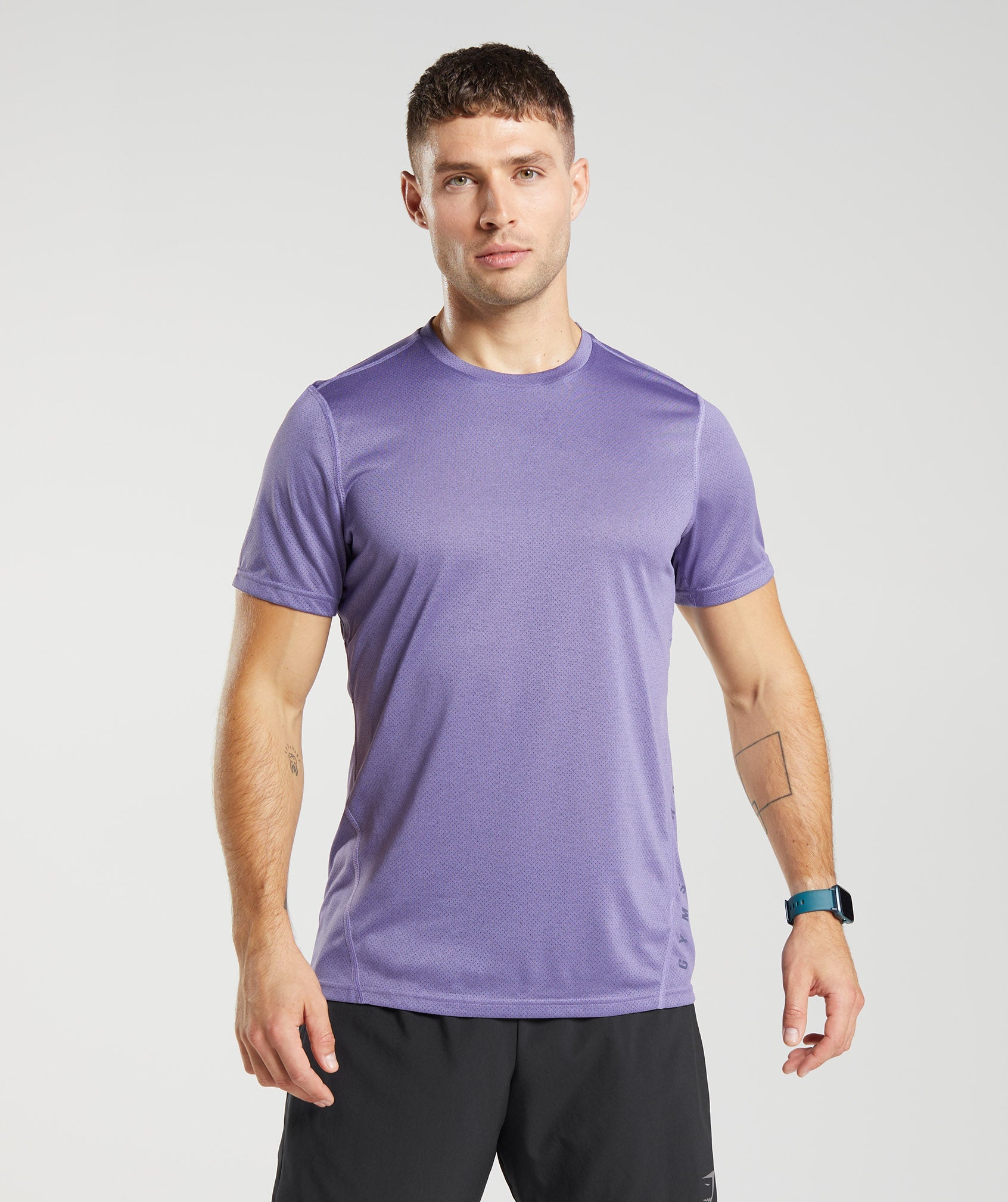 Sport T-Shirt in Velvet Purple/Black Marl