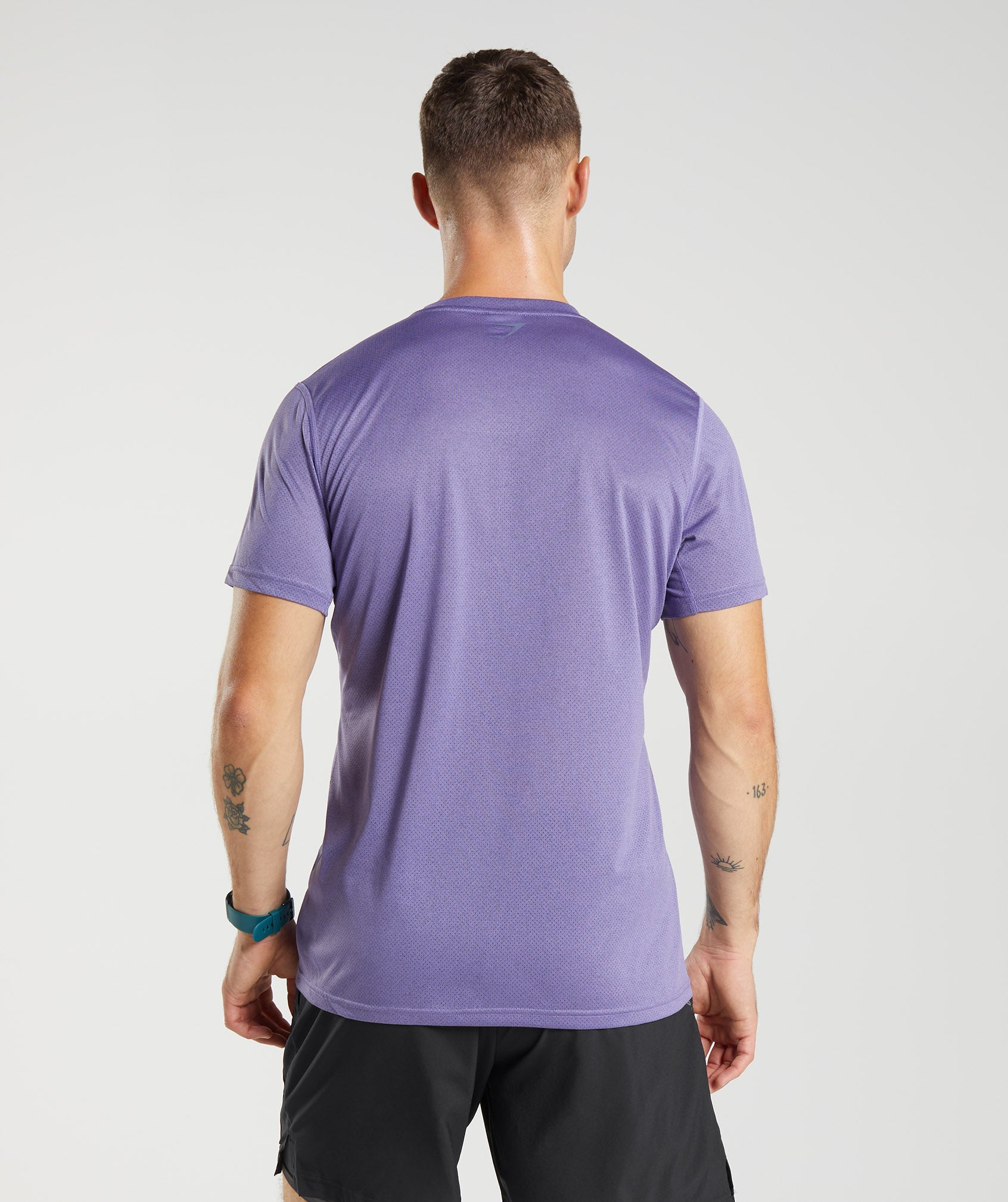 Sport T-Shirt in Velvet Purple/Black Marl