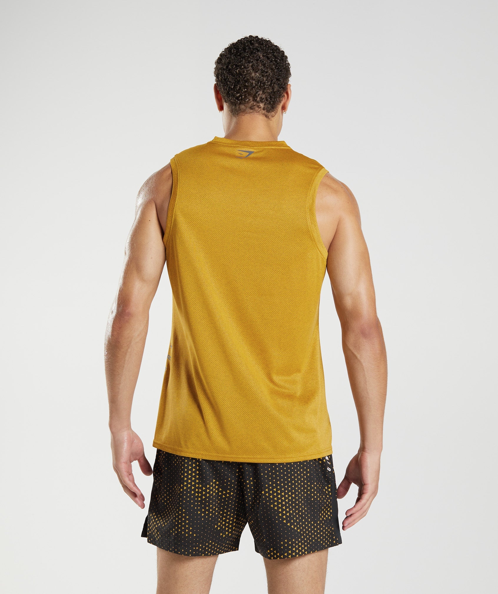 Sport Tank in Turmeric Yellow/Black Marl - view 2