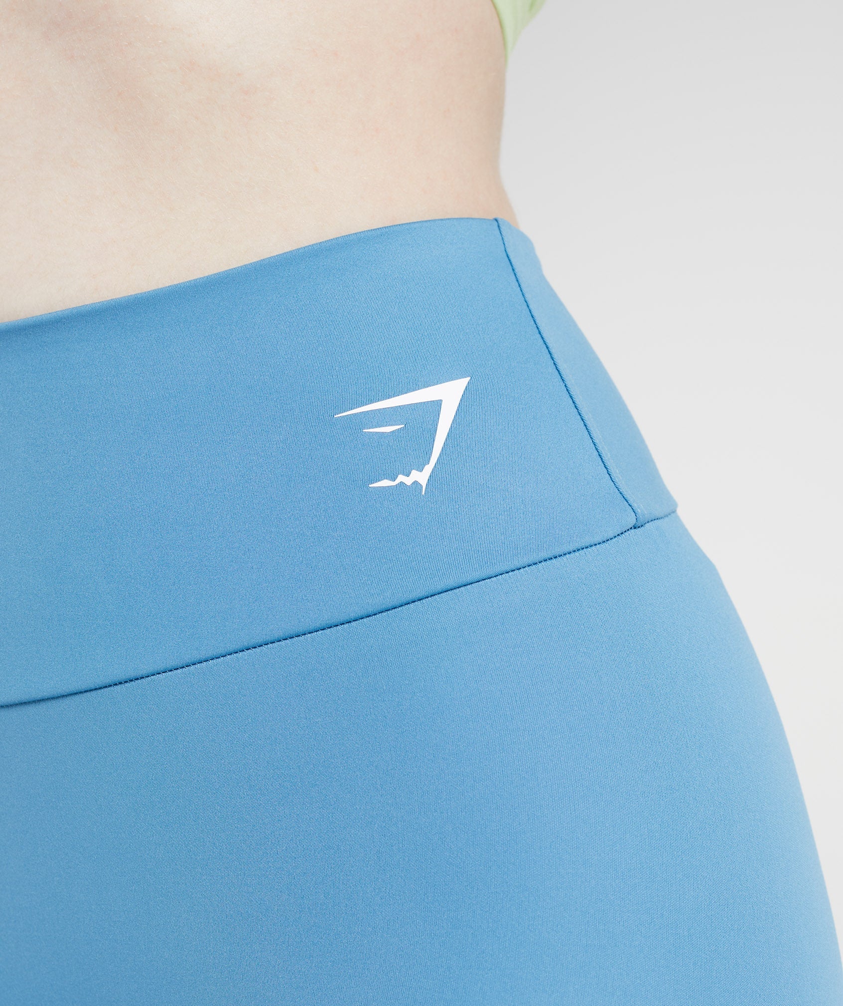 Gymshark Poise Light Blue Leggings with Pockets and Criss Cross