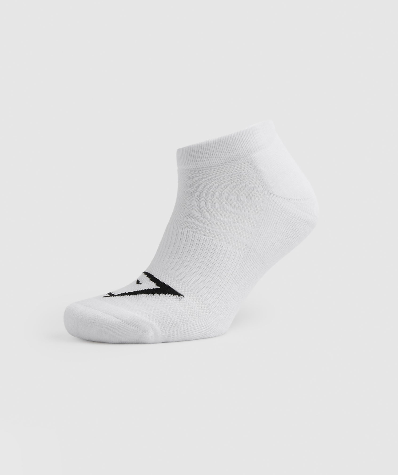 Trainer Socks 3pk in White/Light Grey Marl/Black - view 4