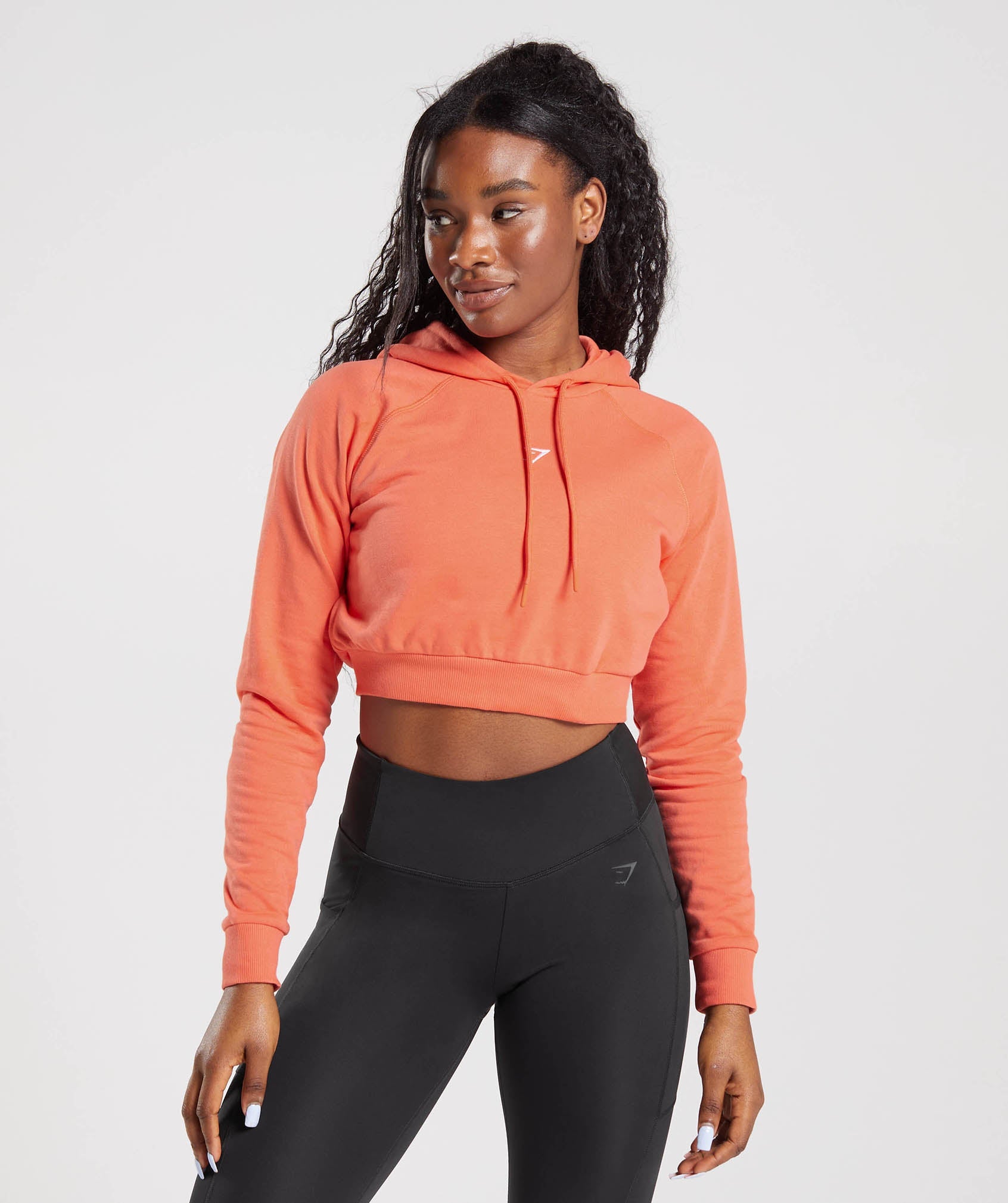 Training Cropped Hoodie in Aerospace Orange - view 1