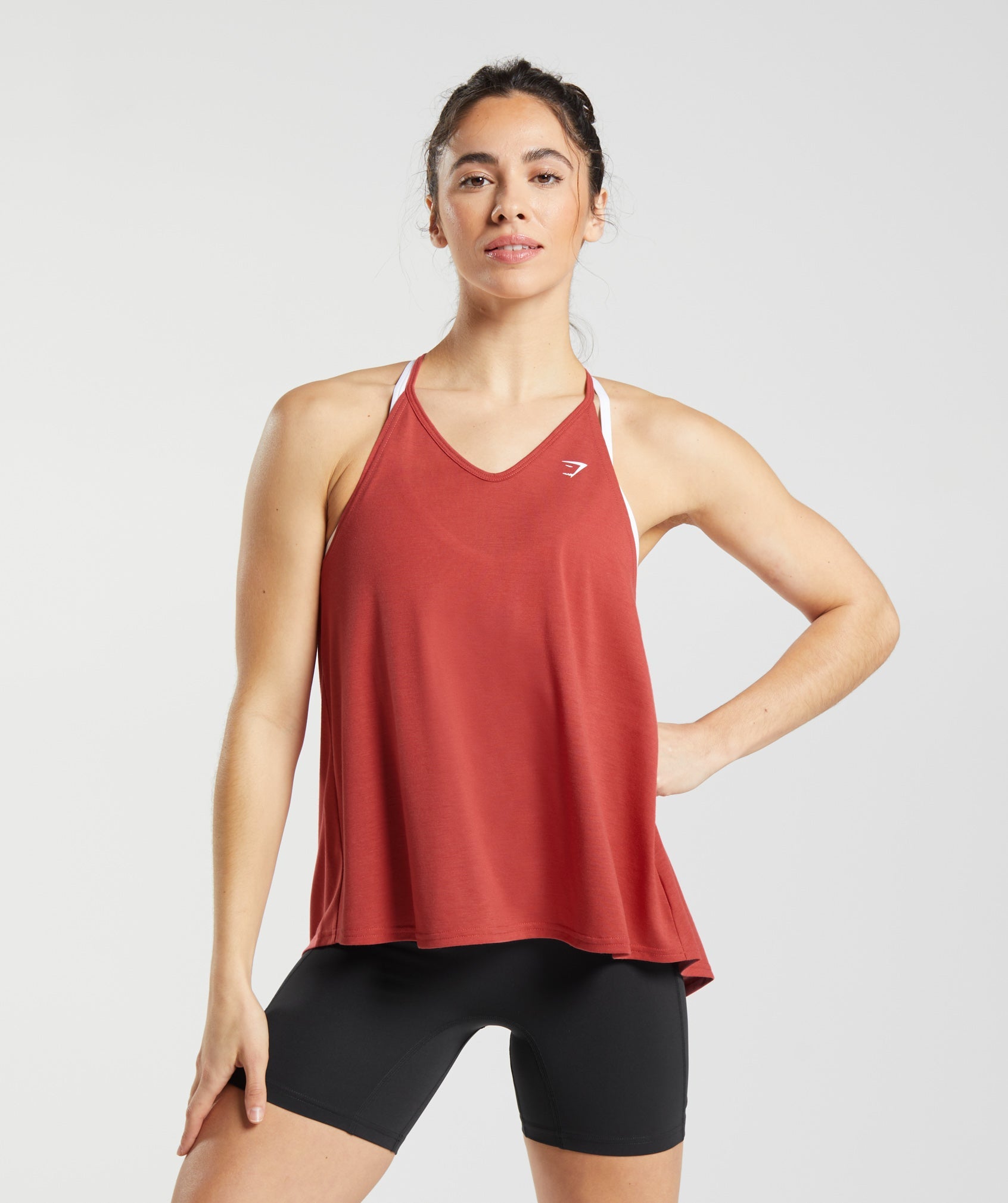 Super Soft Tank in Sundried Red