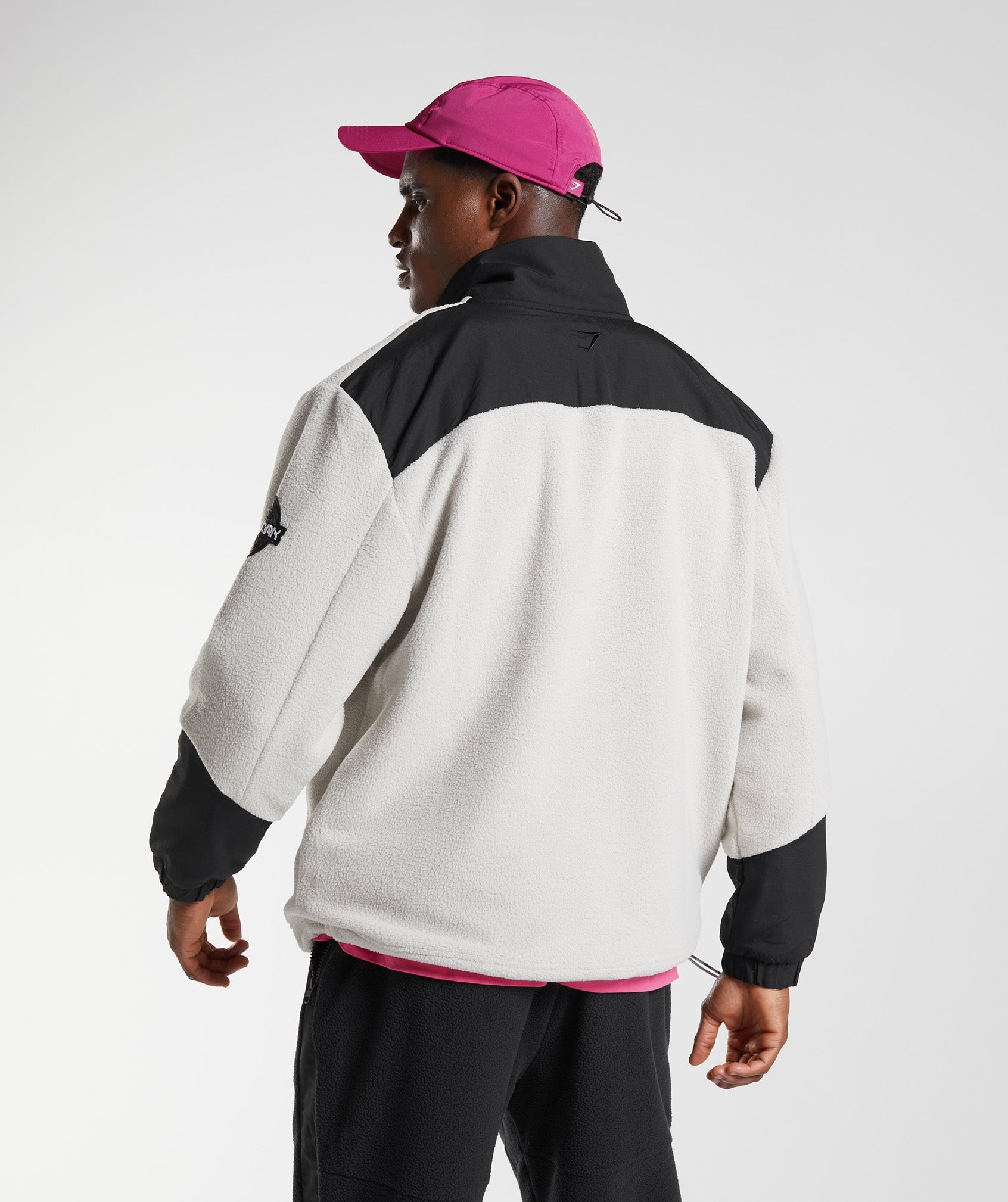 Vibes Fleece 1/4 Zip in Pebble Grey/Black - view 2