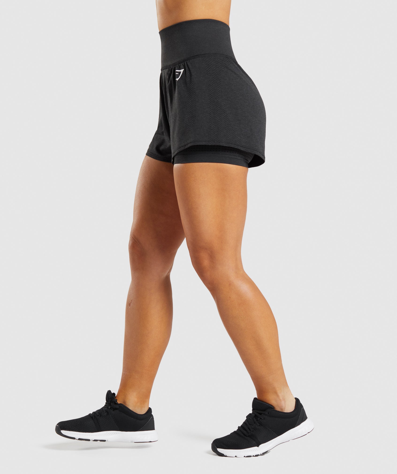 Gymshark Vital Seamless 2.0 2-in-1 Shorts - Baked Maroon Marl