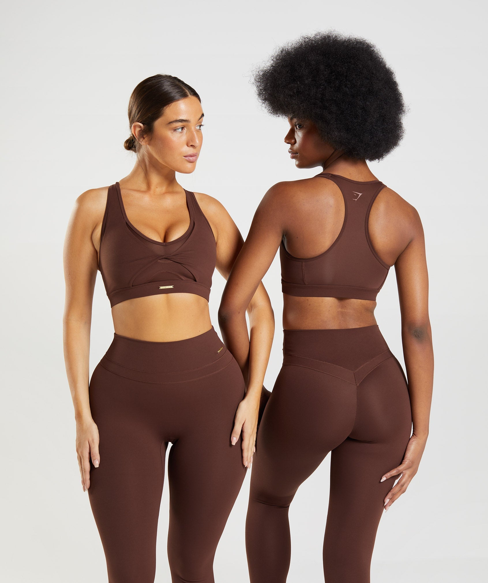 Gymshark Whitney Longline Bra - Cement Brown