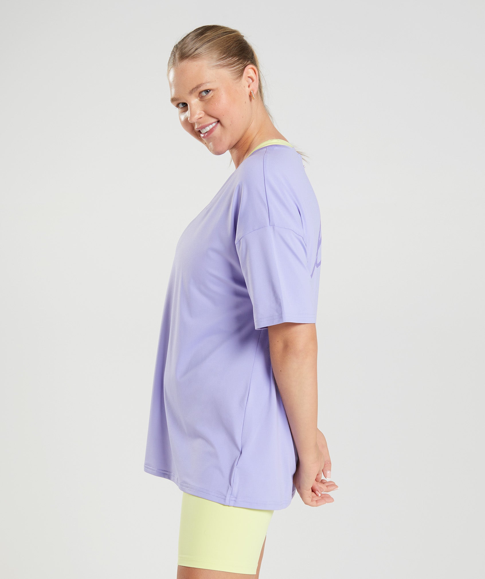 Whitney Oversized T-Shirt in Wildflower Purple - view 3