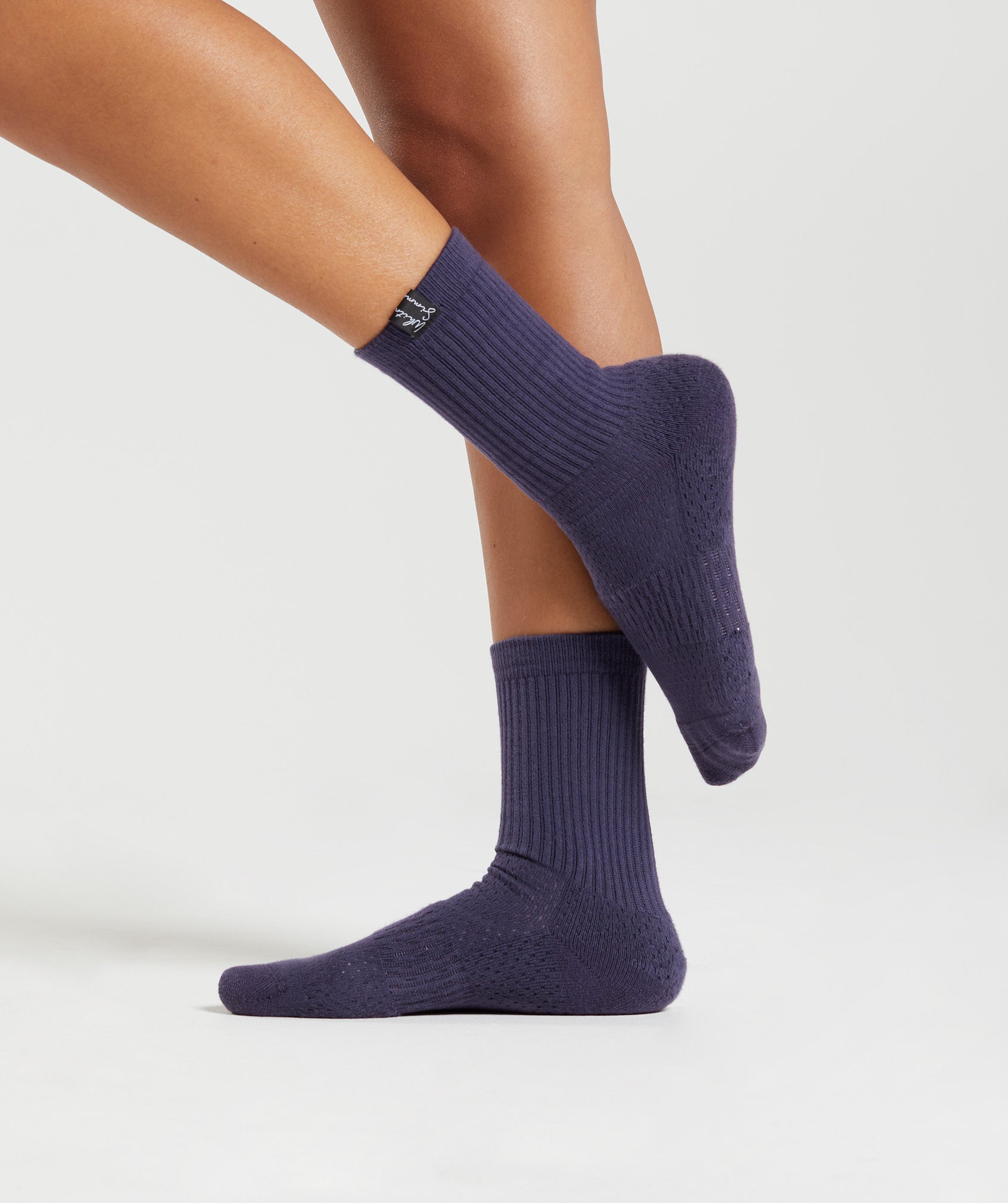 Whitney Tab Crew Socks 1pk in Indigo Navy - view 2