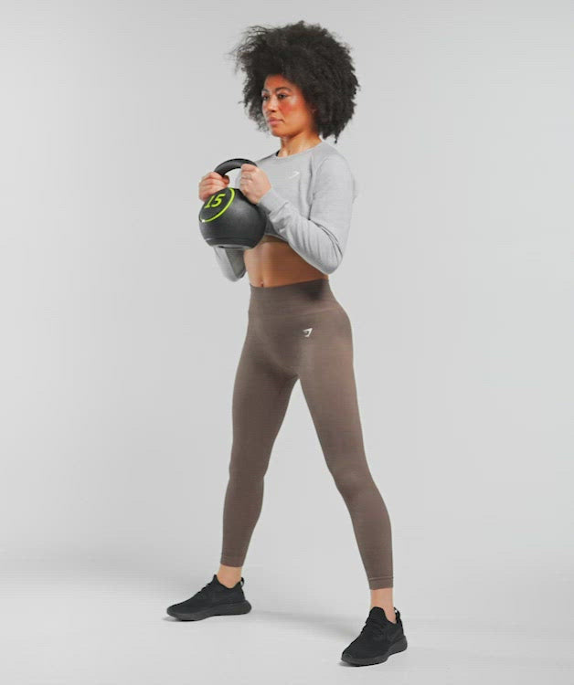 Gymshark Adapt Fleck Seamless Leggings - Mineral, Light Brown