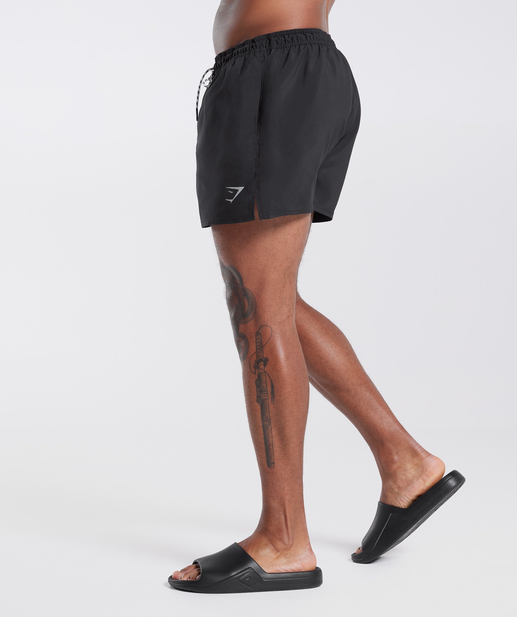 3" Swim Shorts in Black - view 3