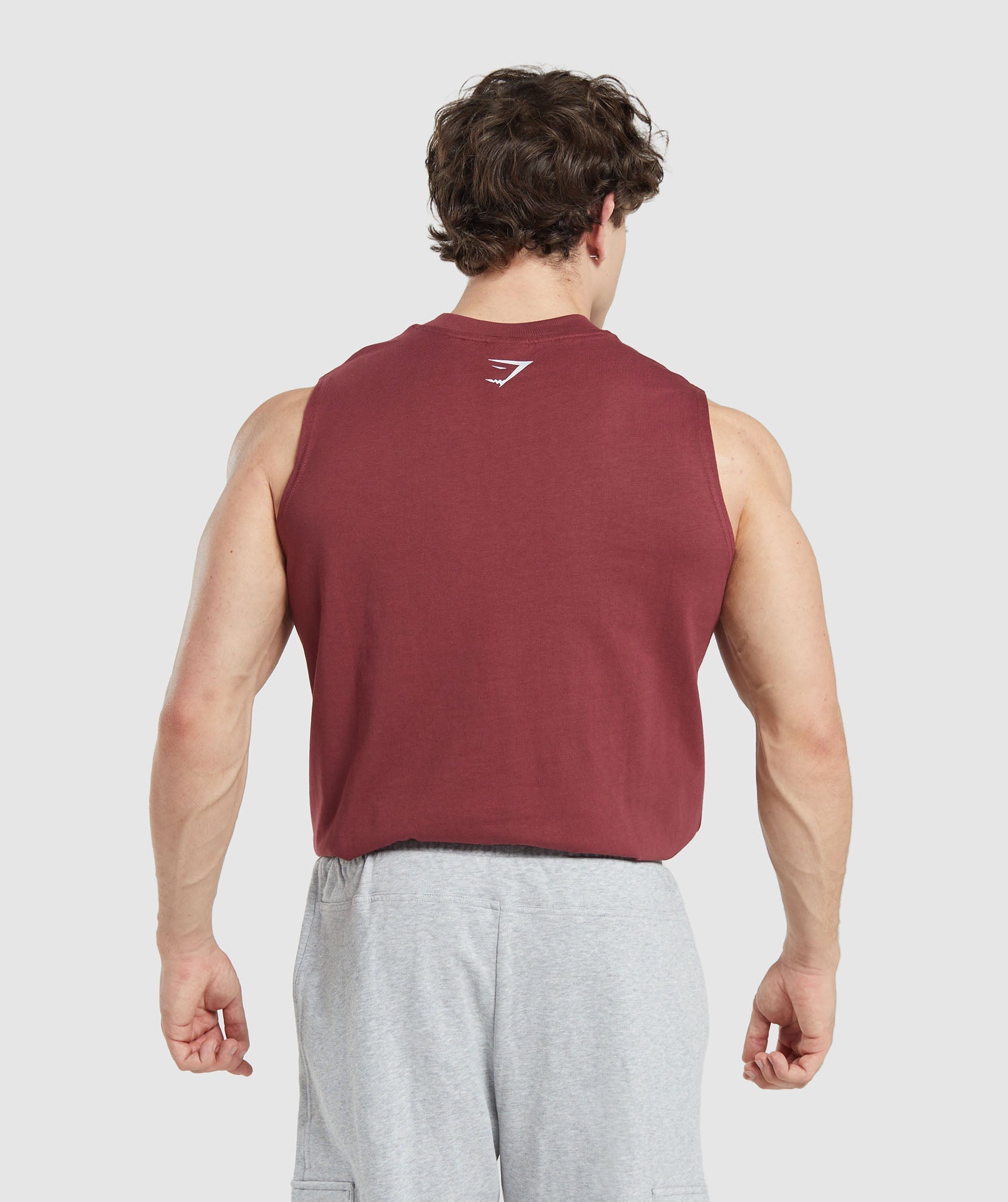 Weightlifting Club Tank in Washed Burgundy - view 2