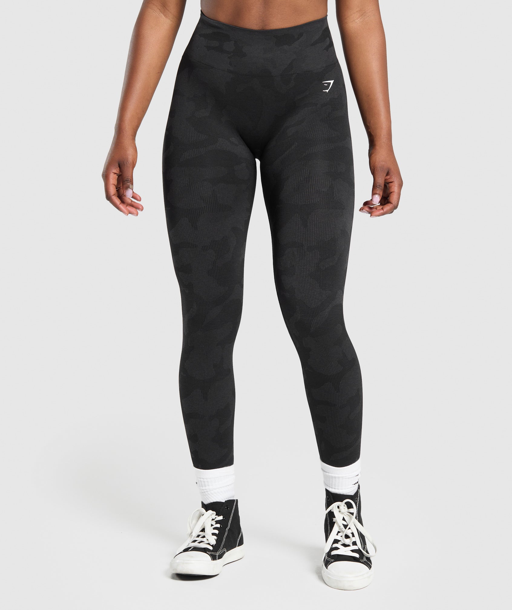 Adapt Camo Seamless Leggings in Black/Asphalt Grey