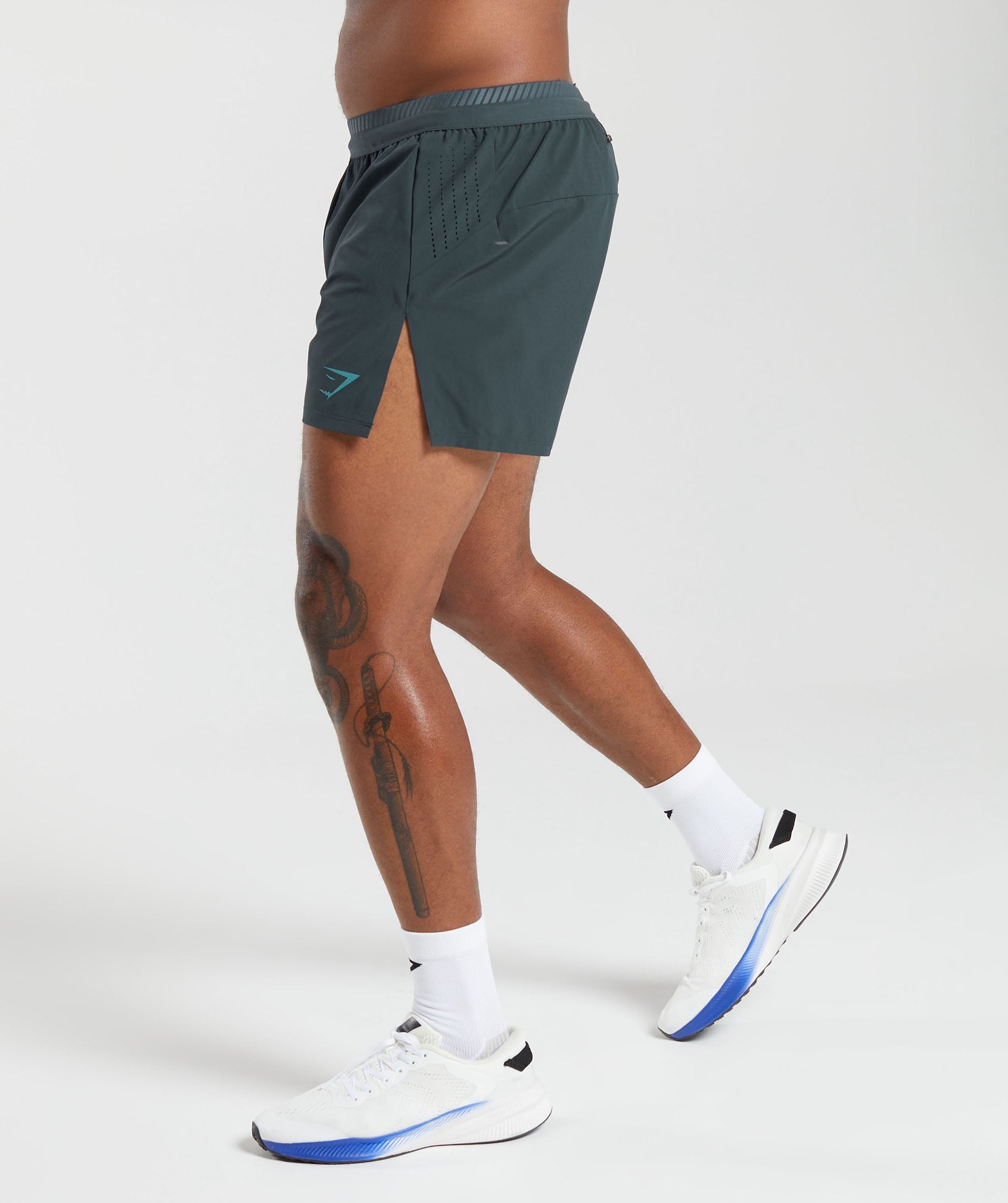 Apex Run 4" Shorts in Darkest Teal - view 3