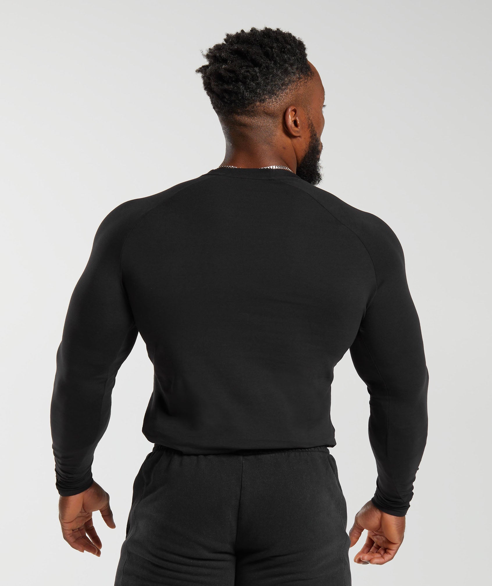 Apollo Long Sleeve T-Shirt in Black/Silhouette Grey - view 2