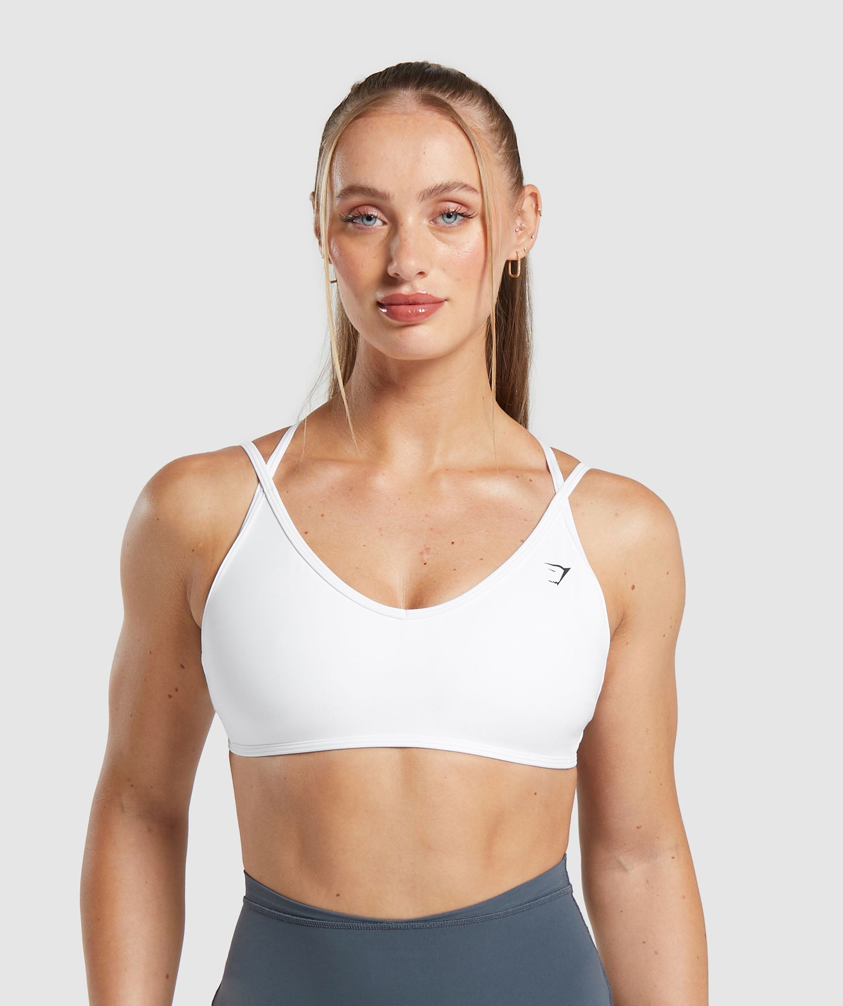 Back Gains Sports Bra in White - view 2