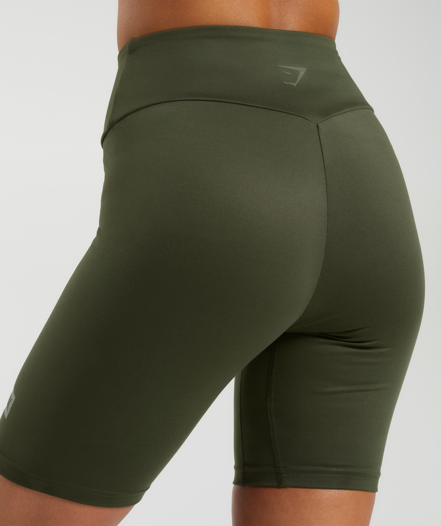 Block Cycling Shorts in Winter Olive - view 5