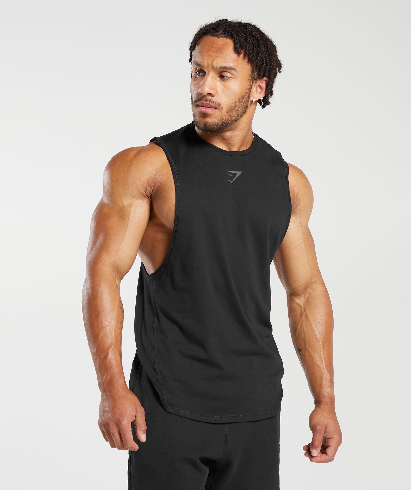 Bold Drop Arm Tank in Black - view 3