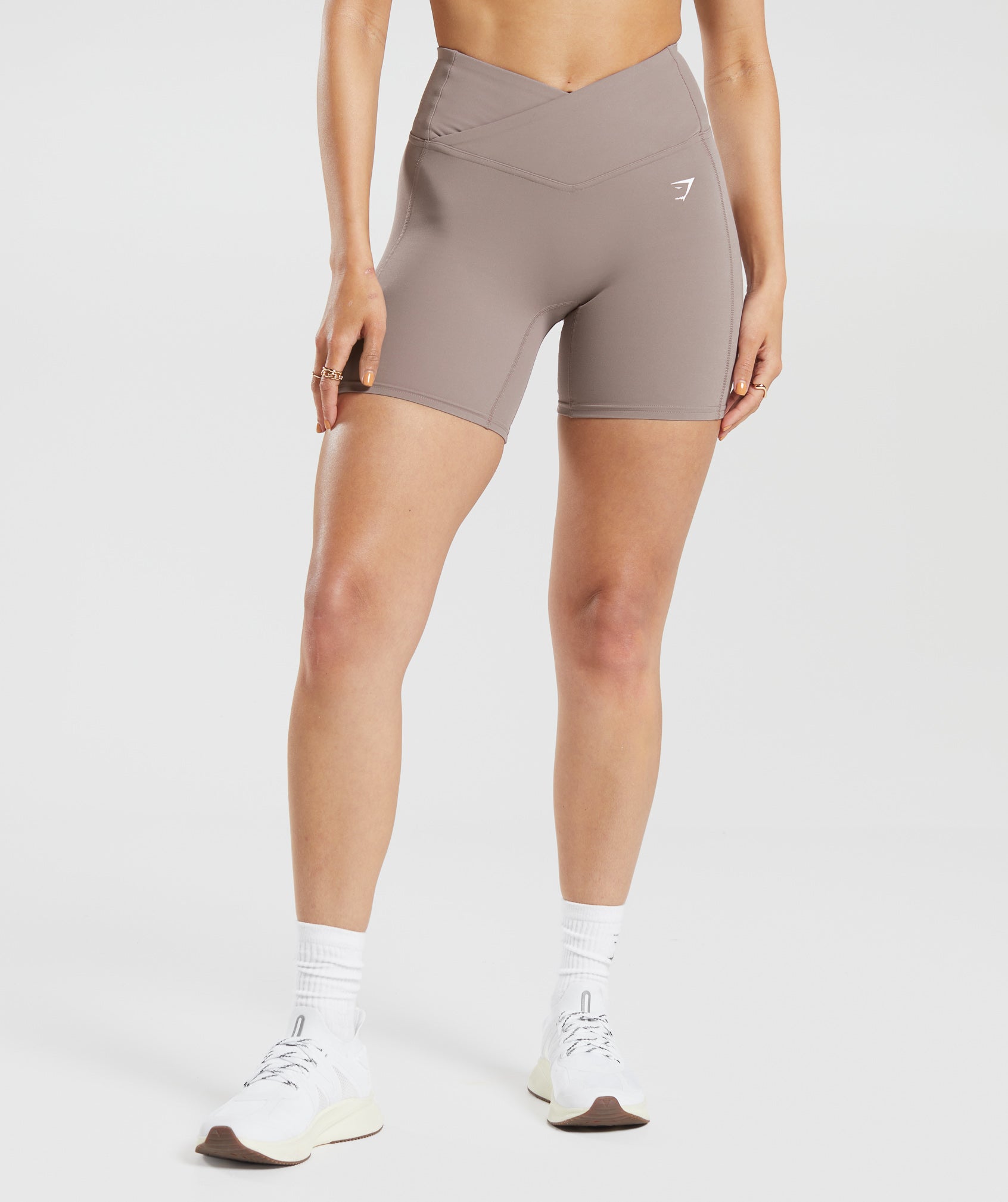 Crossover Shorts in Washed Mauve - view 1