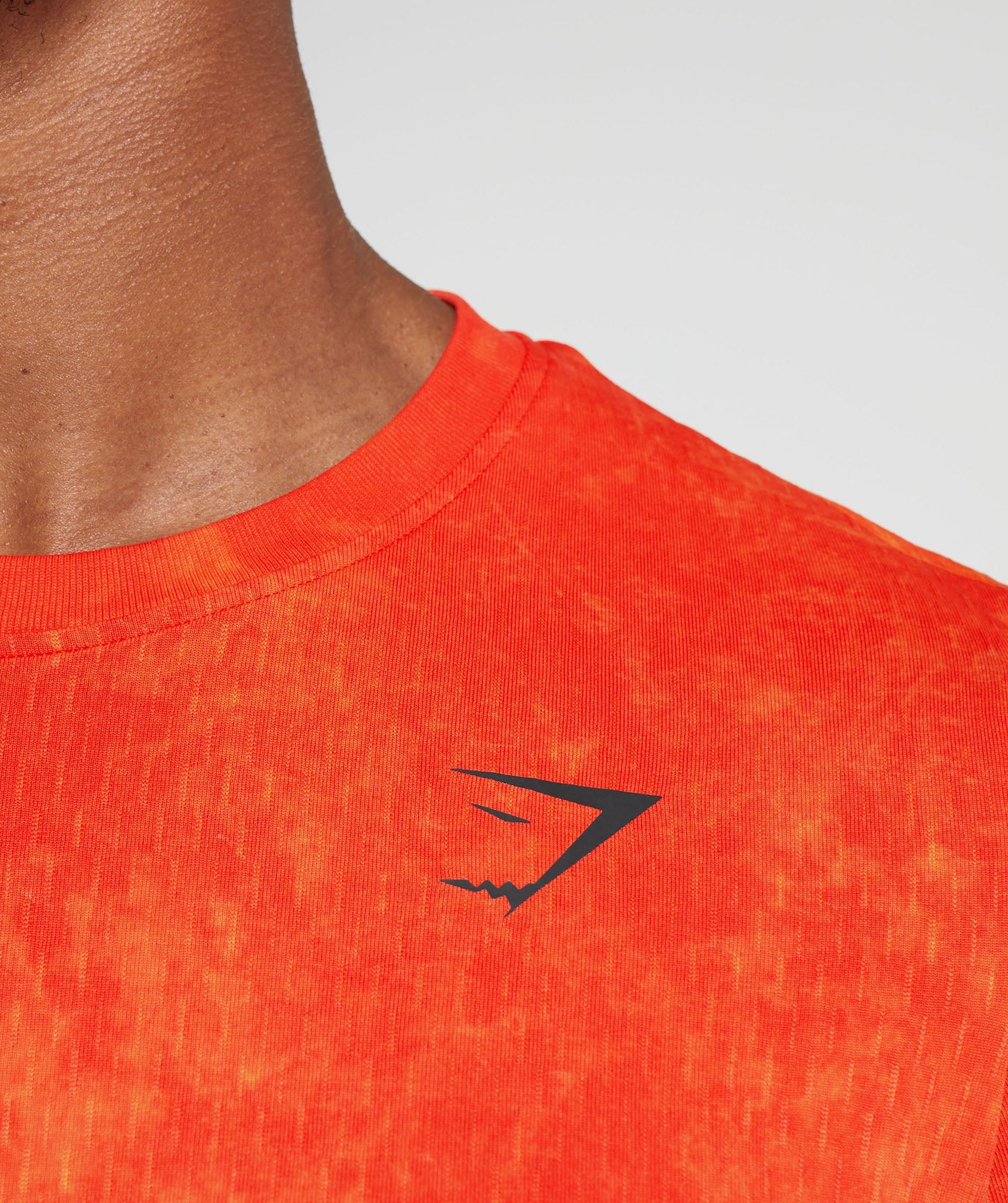 Washed Seamless T-Shirt in Orange - view 5