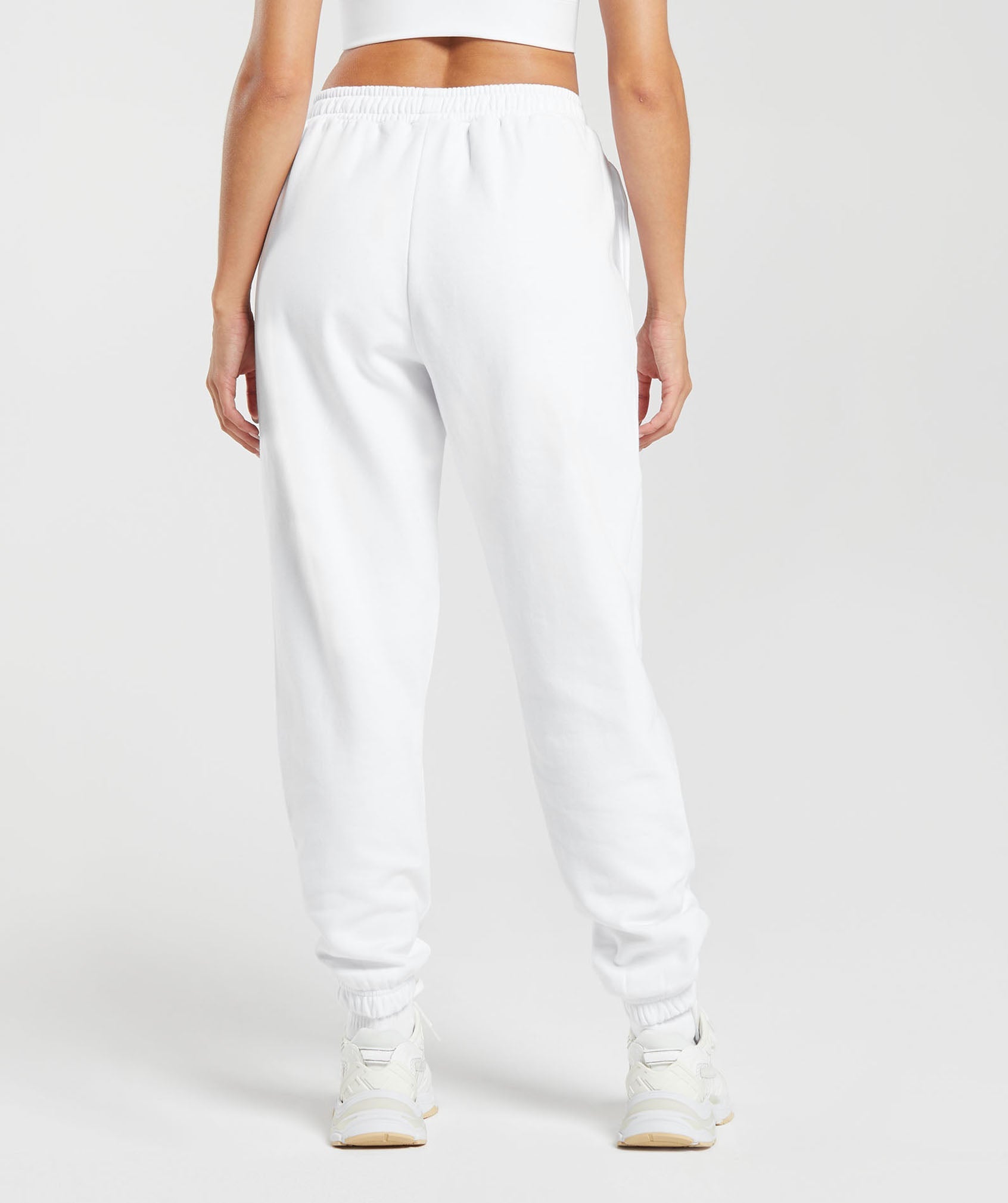 Cherub Graphic Joggers in White - view 2