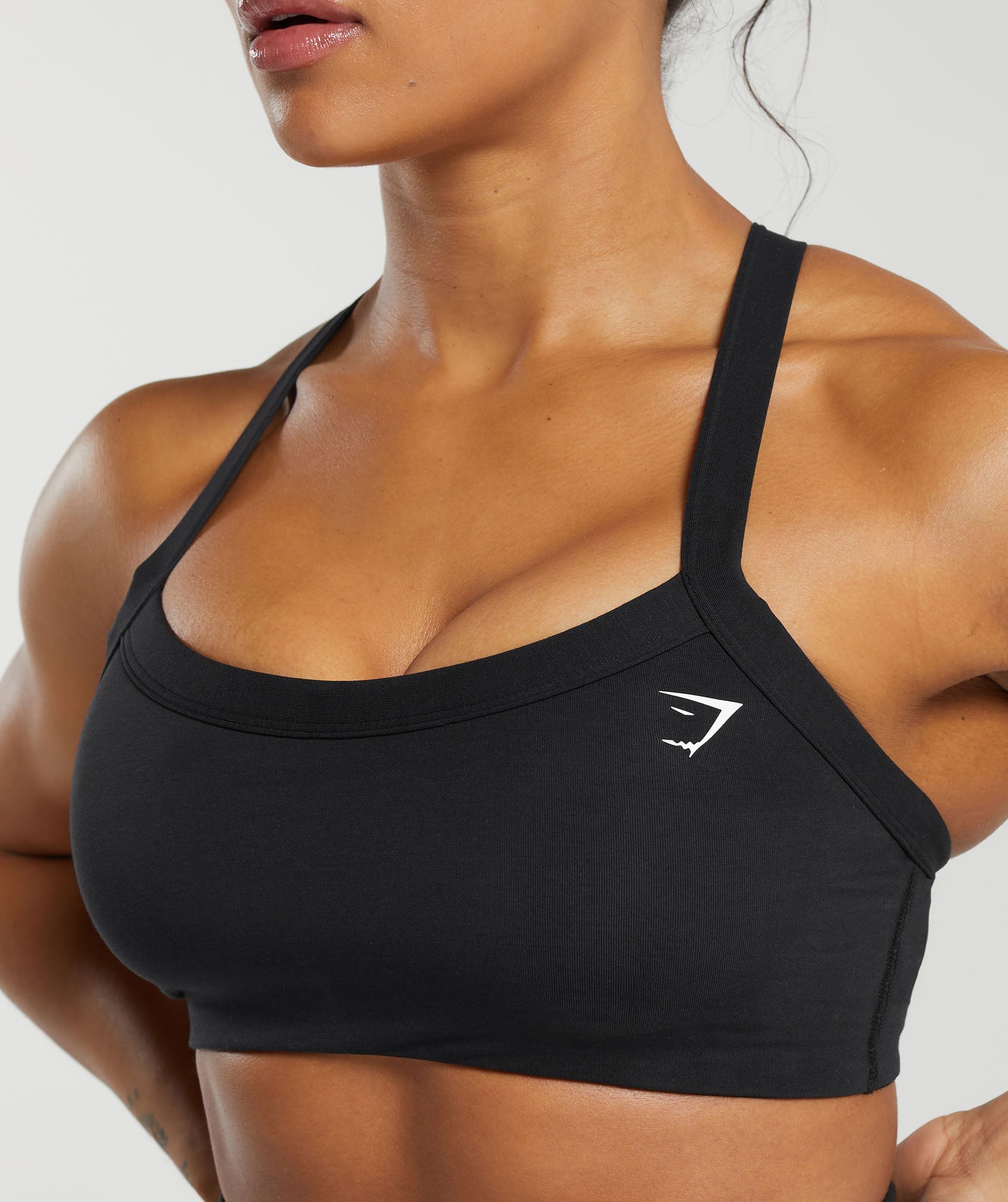 Cotton Lifting Sports Bra in Black - view 4