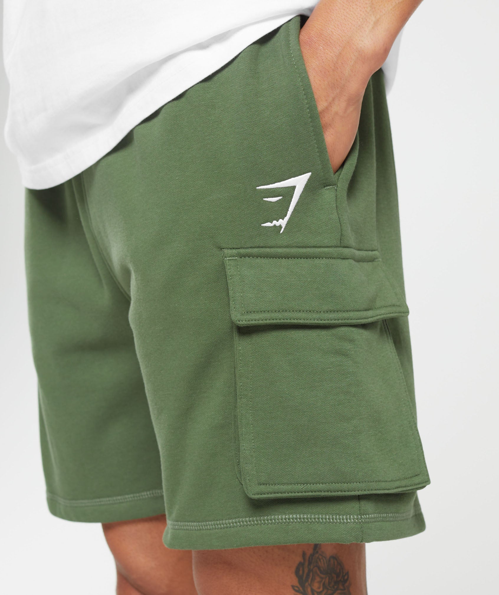 Crest Cargo Shorts in Core Olive - view 5