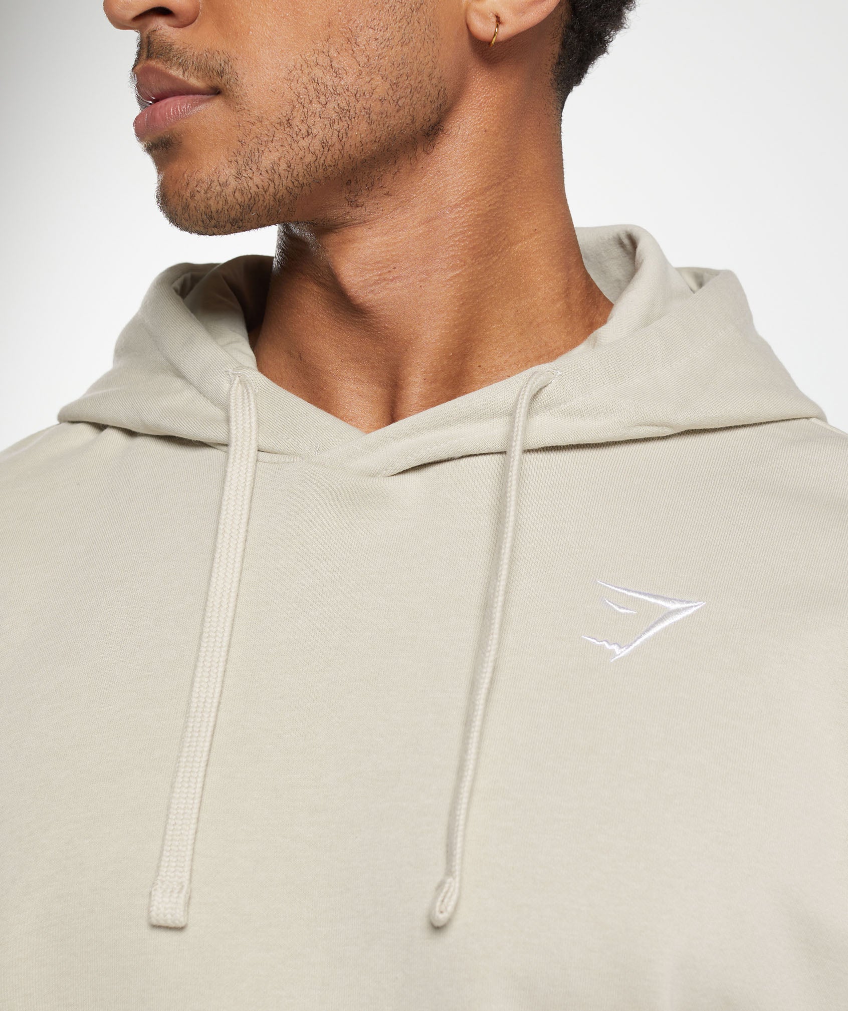 Crest Oversized Hoodie in Pebble Grey - view 6