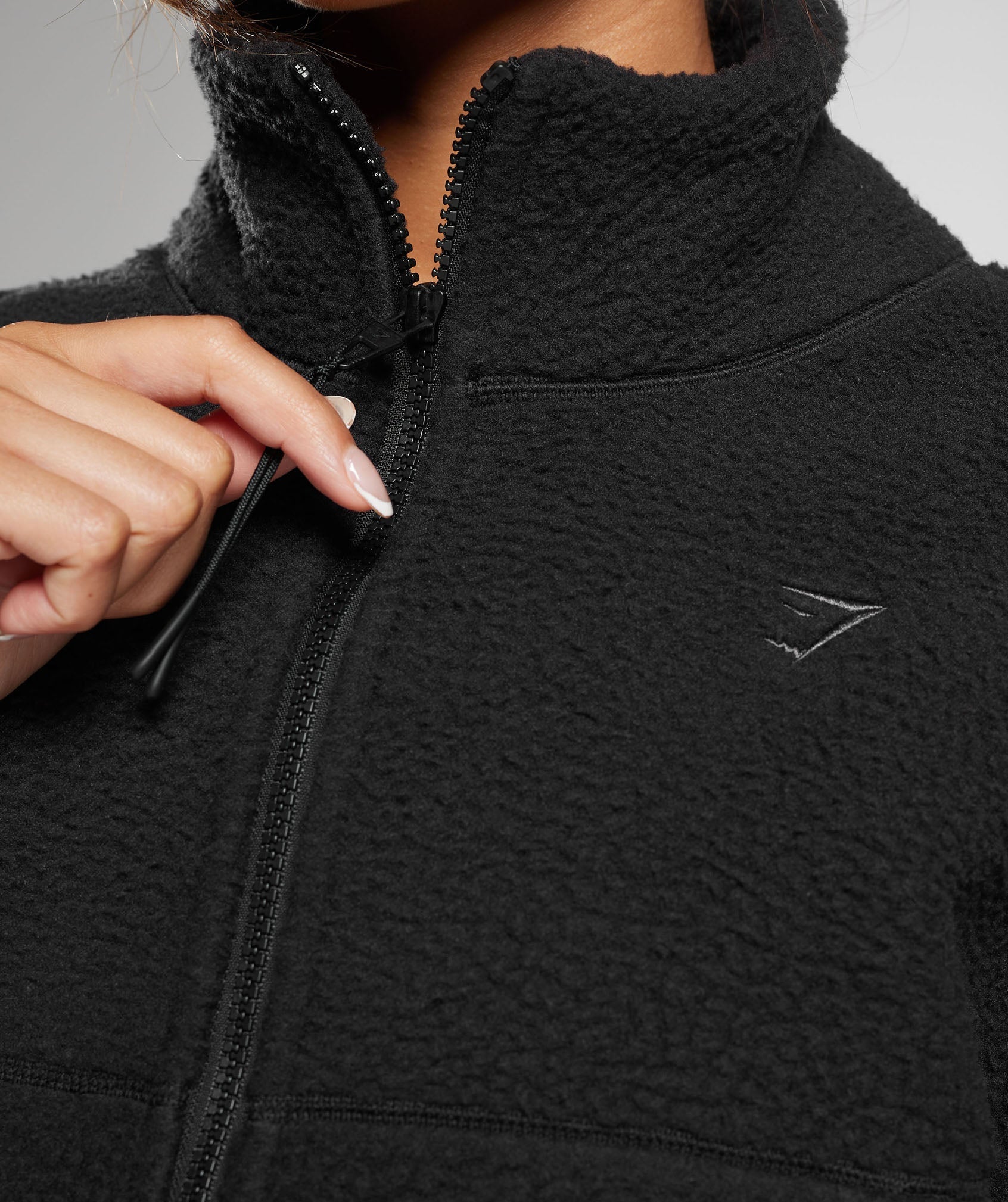 Elevate Fleece Midi Jacket in Black - view 5