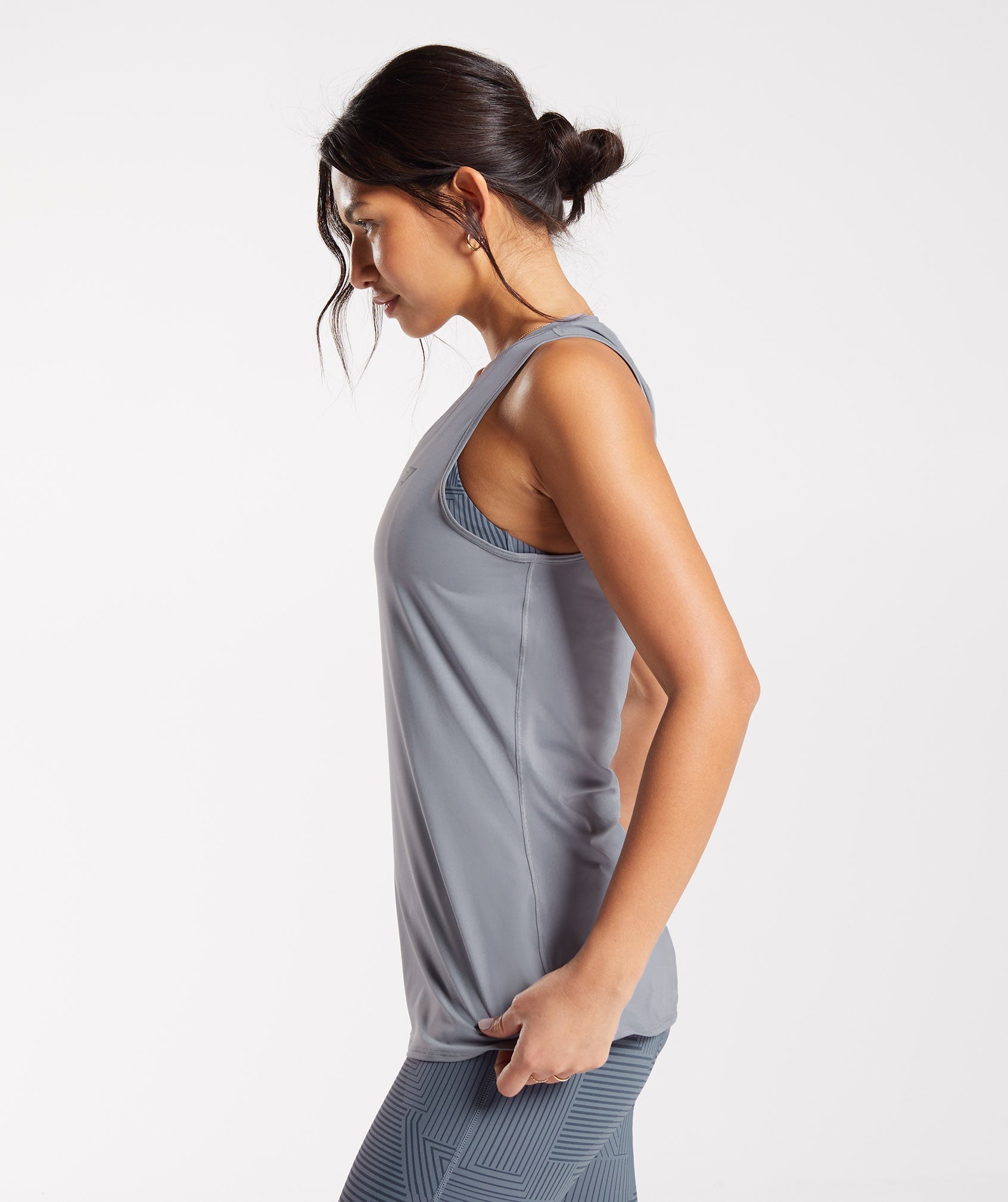 Elevate Longline Tank in Drift Grey