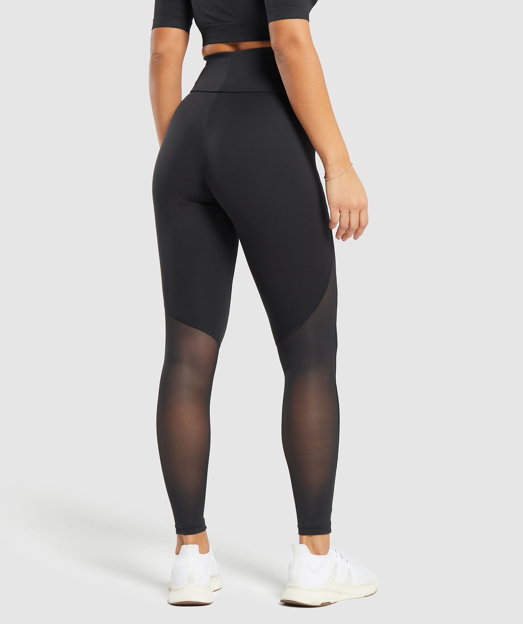 Everyday Mesh Legging in Black - view 2