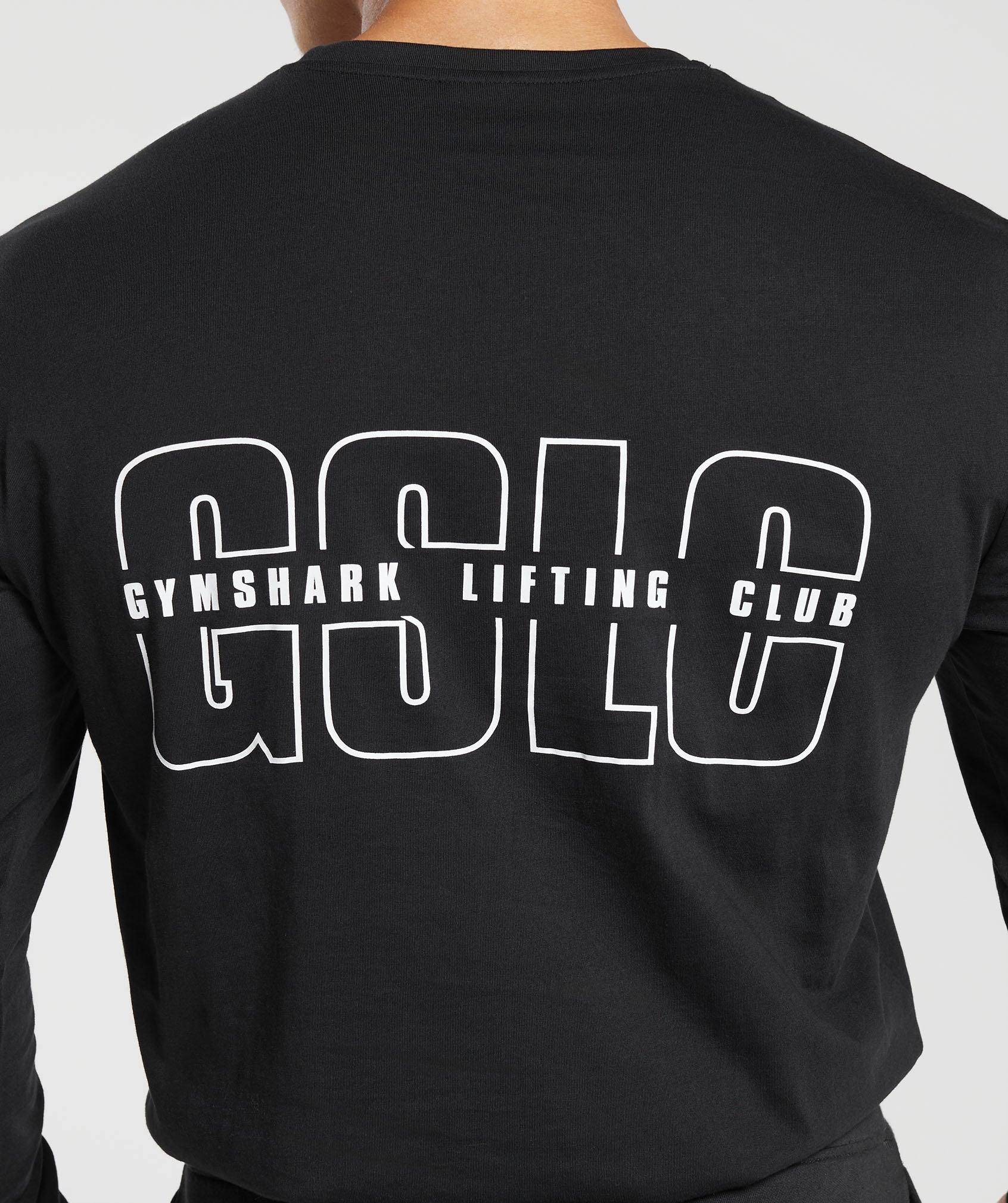 Lifting Club Long Sleeve T-Shirt in Black - view 5