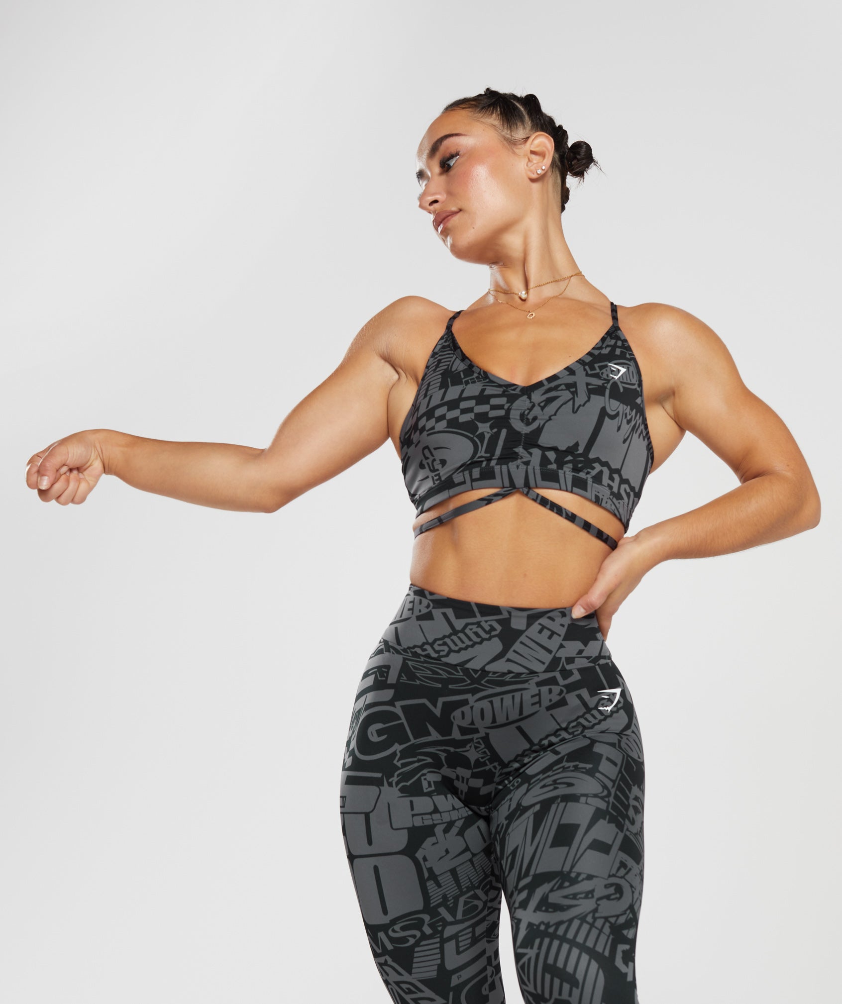 Gymshark GS Power Strappy Sports Bra - Dark Grey