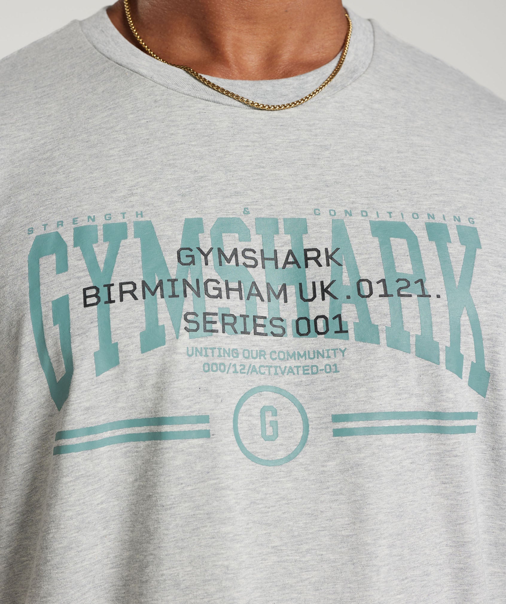 Collegiate Oversized T-Shirt in Light Grey Core Marl