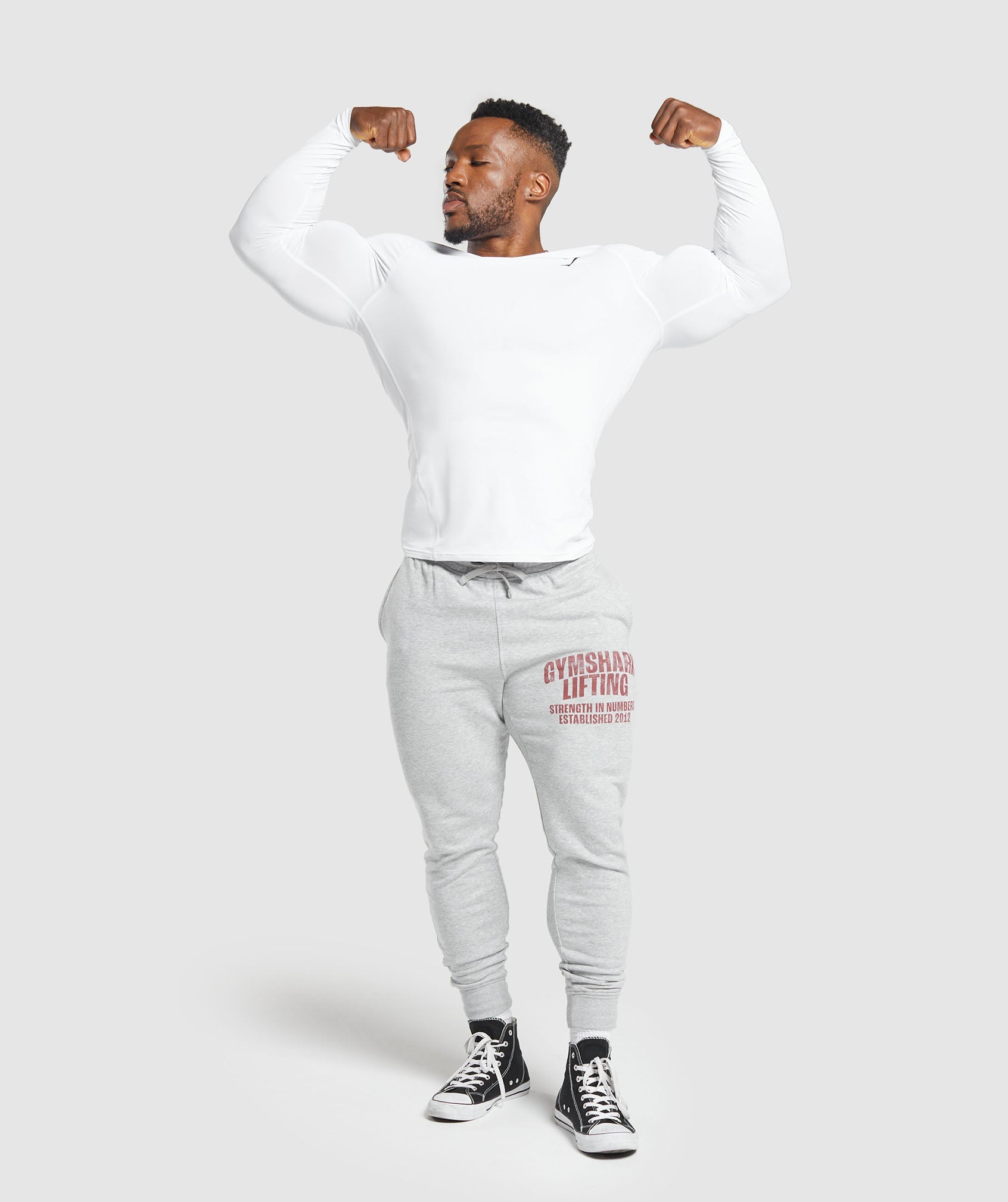 Lifting Joggers in Light Grey Core Marl - view 4