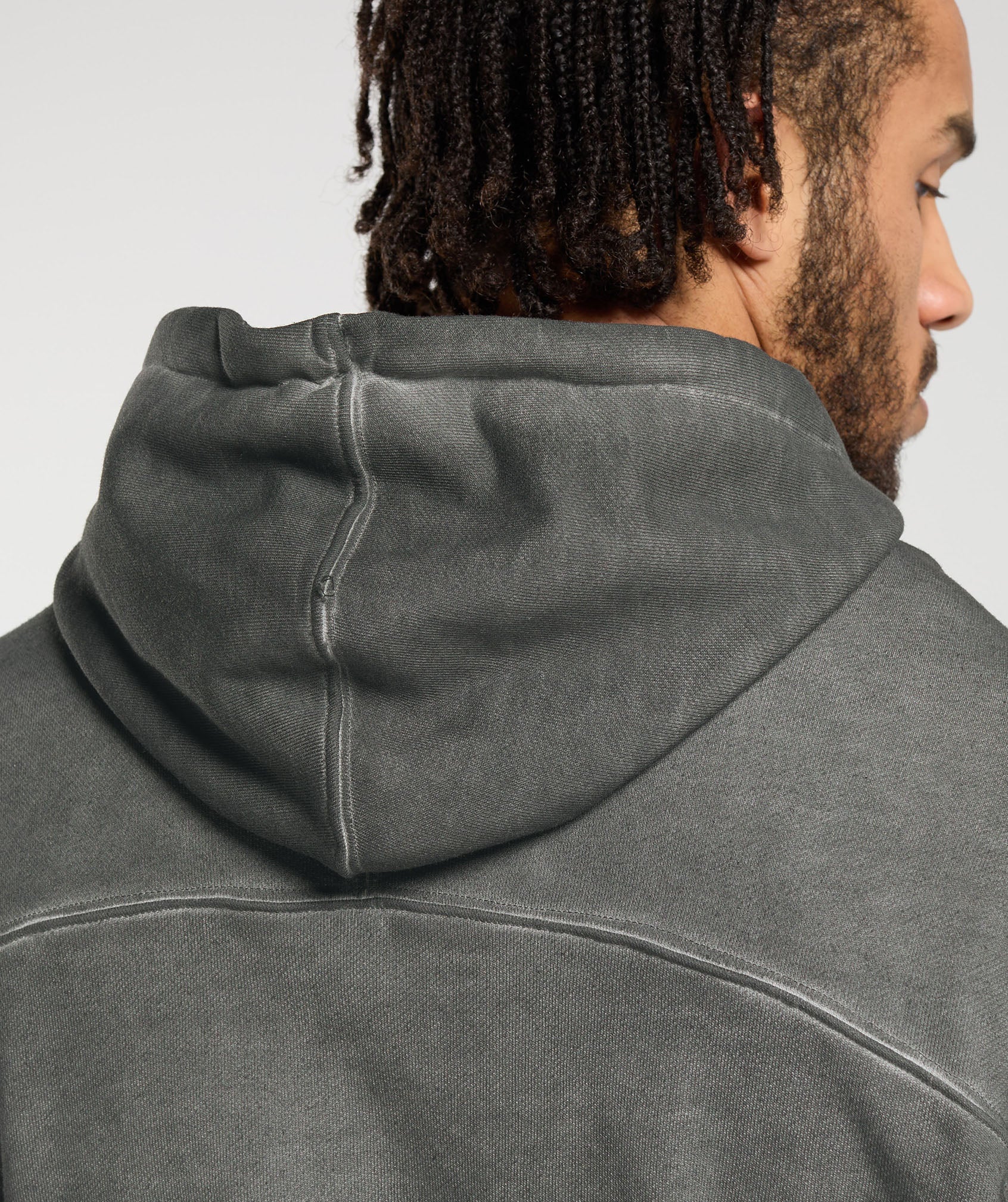 Heavyweight Washed Hoodie in Black - view 7