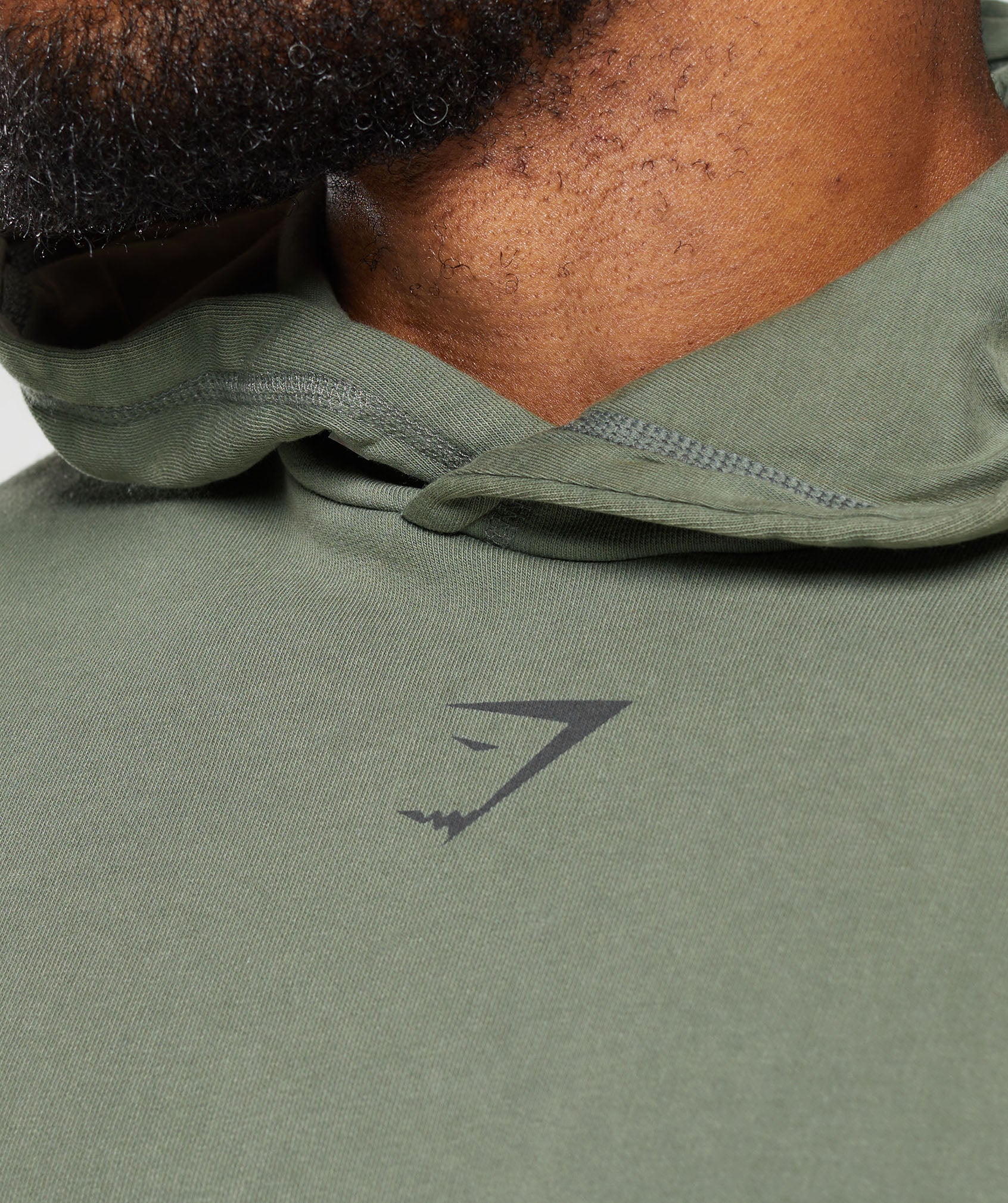 Heritage Washed Hoodie in Dusk Green - view 5