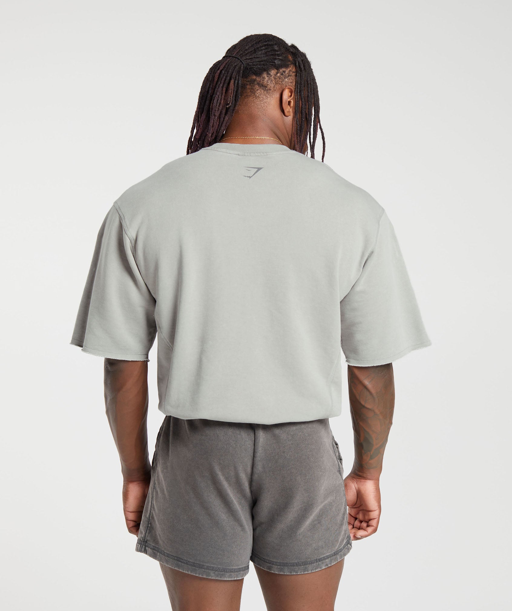 Heritage Washed Short Sleeve Crew in Smokey Grey - view 2