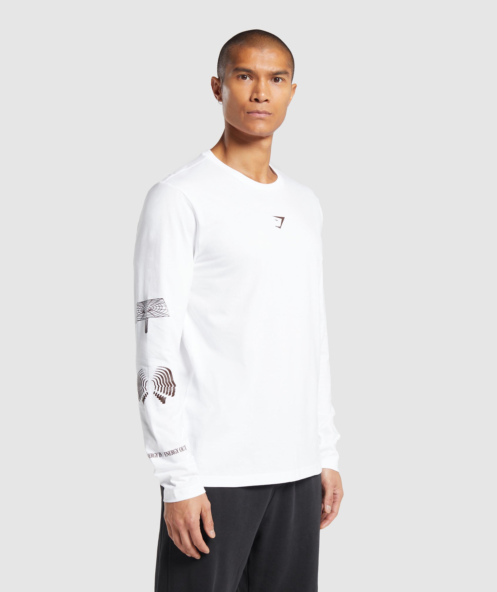 Hybrid Wellness Long Sleeve T-Shirt in White