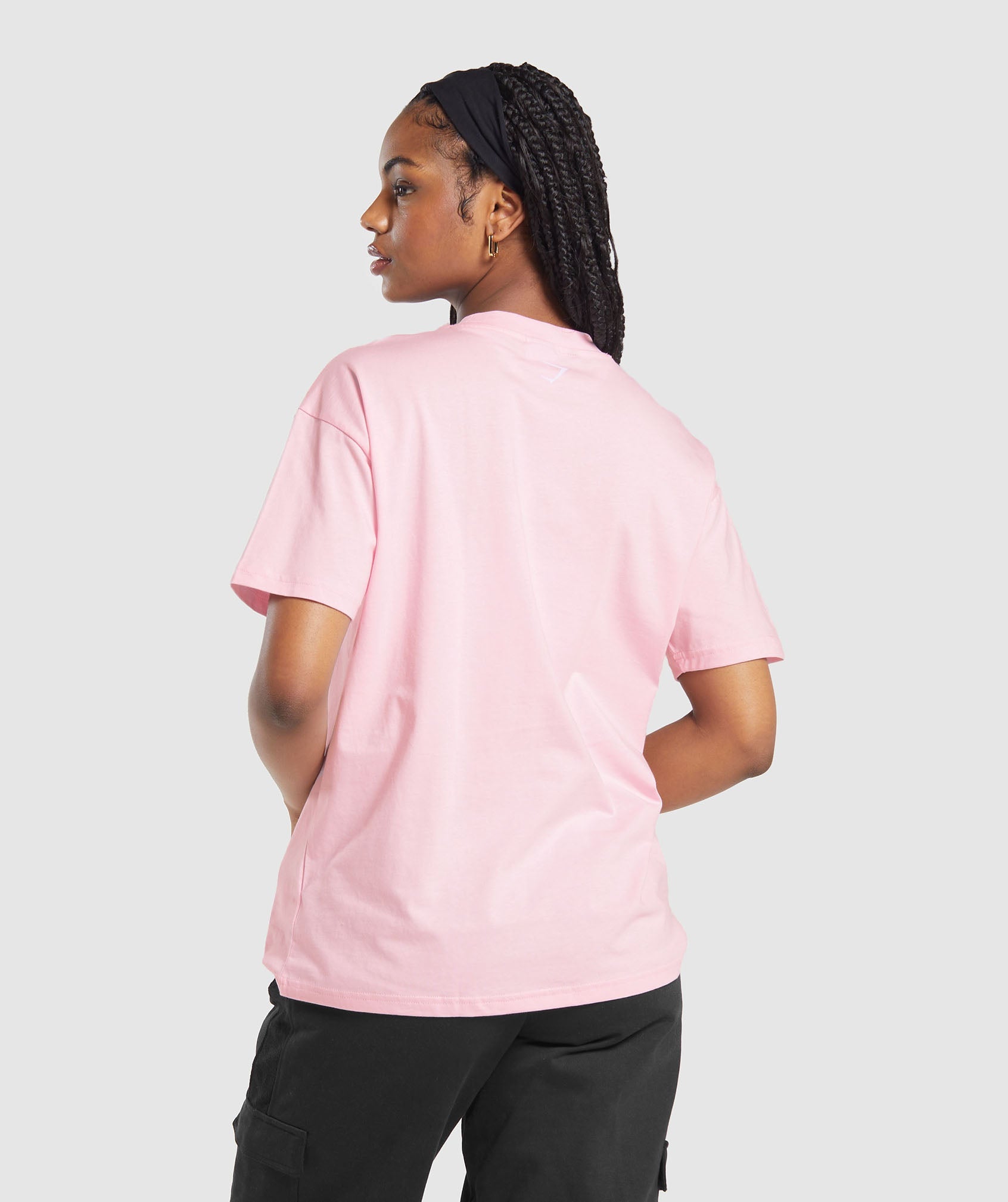 Its Giving Gym Oversized T-Shirt in Dolly Pink - view 2