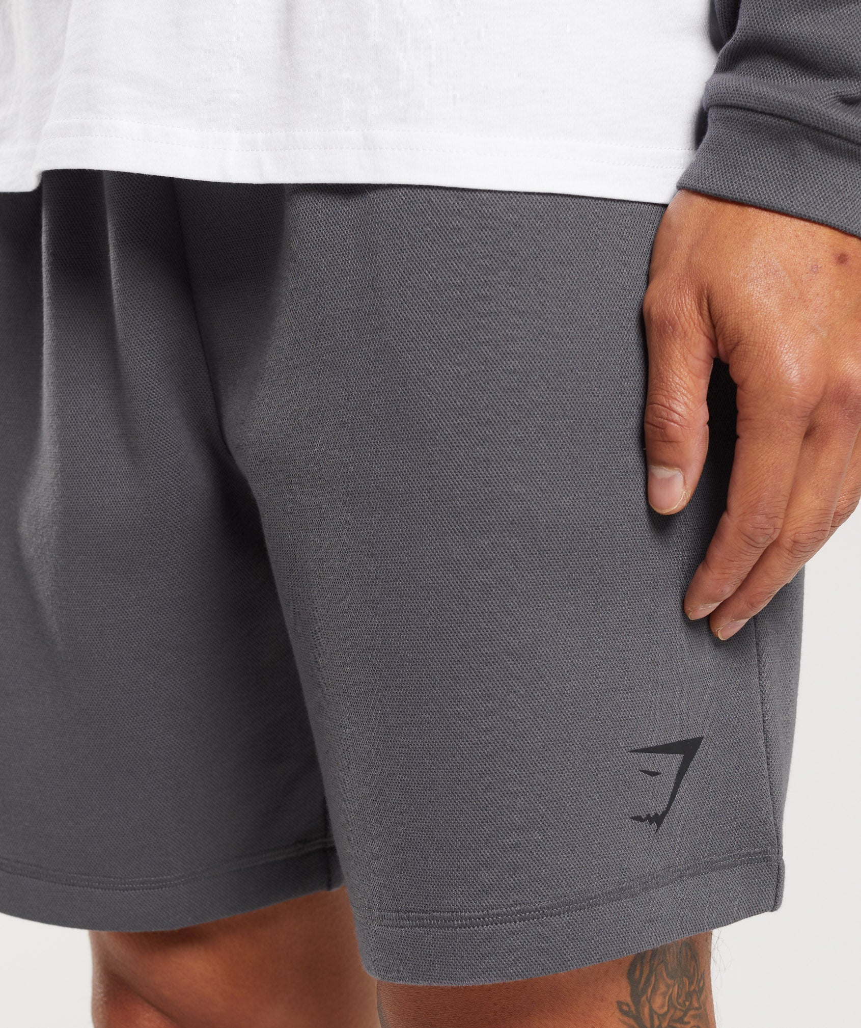 Knit Shorts in Silhouette Grey - view 7