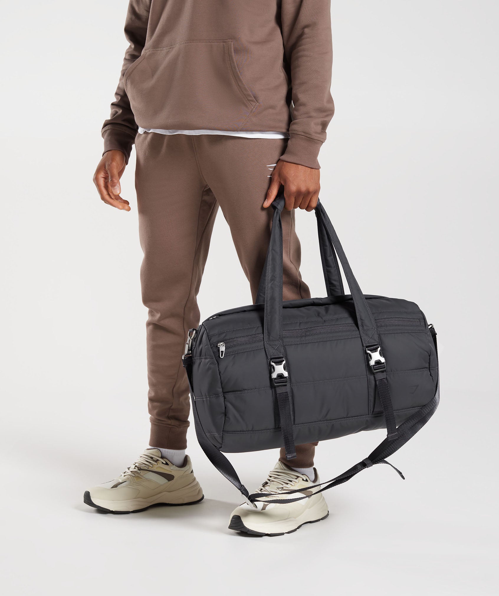 Premium Lifestyle Barrel Bag in Onyx Grey