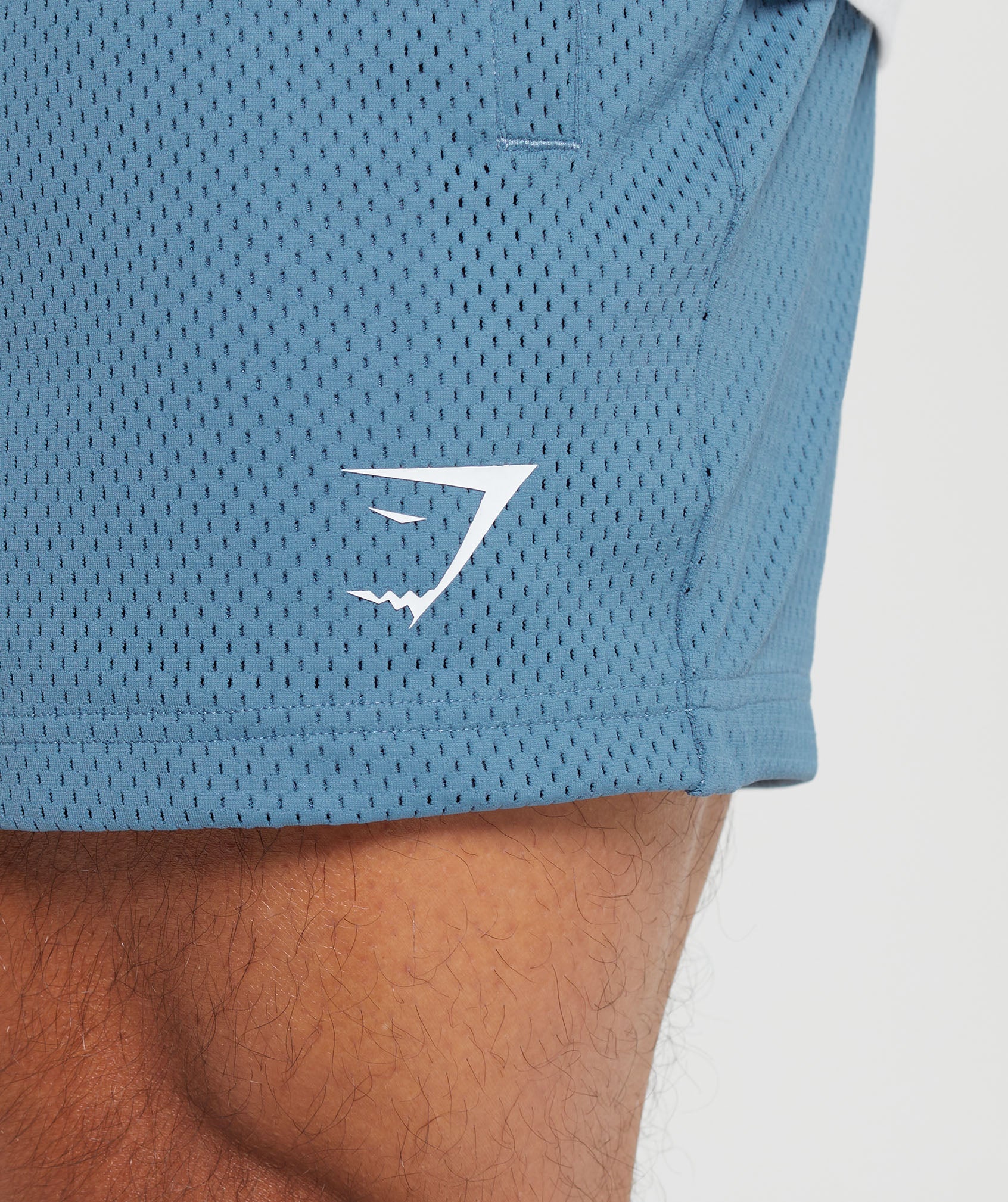 Lifting Club Mesh 5" Shorts in Denim Blue - view 7