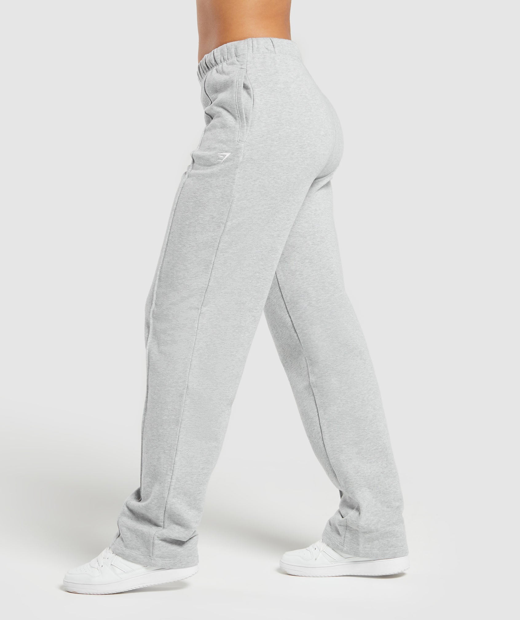 Lifting Straight Leg Joggers in Light Grey Core Marl - view 3